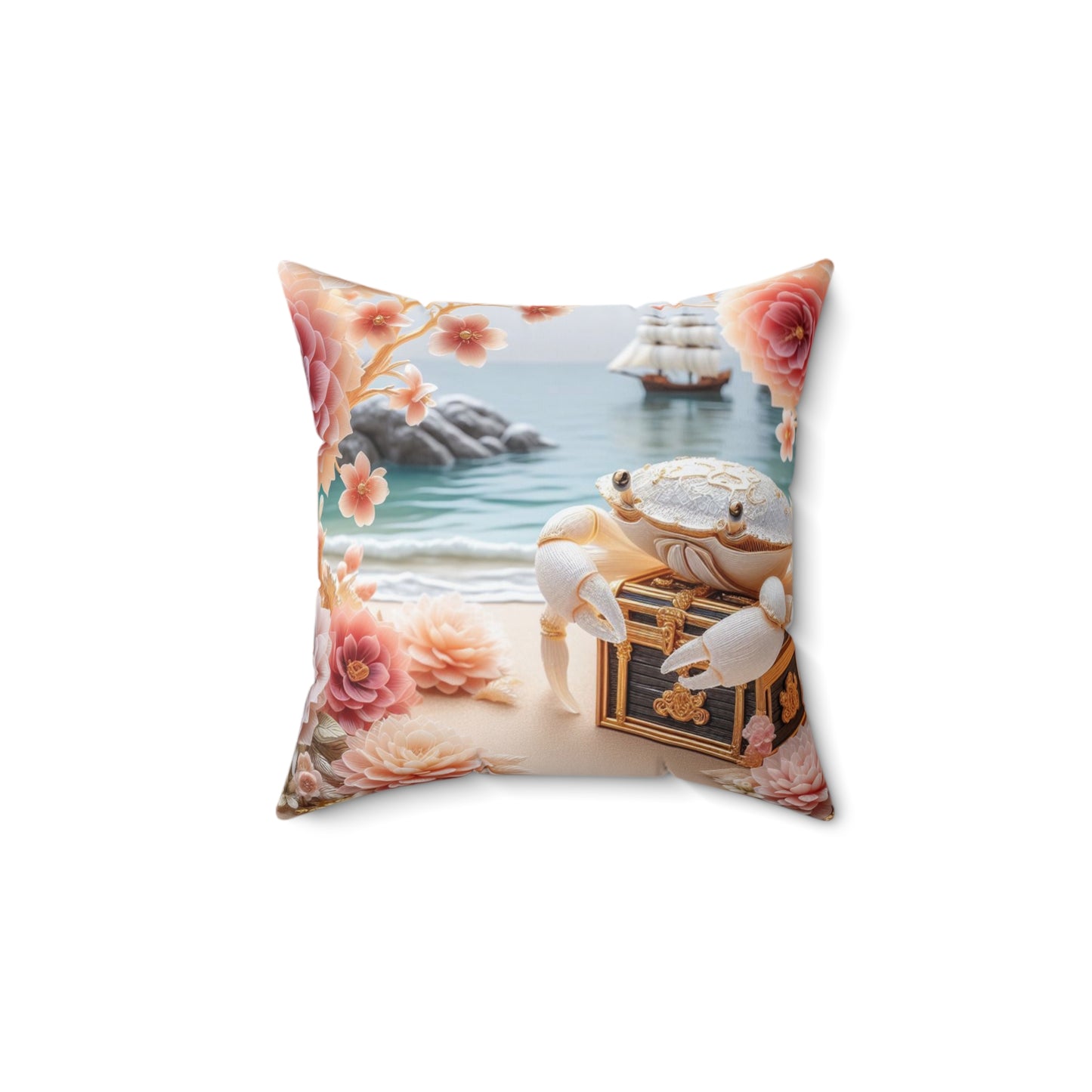 Sculpted Elegance and Blossoms - Cancer - Cancer Sculpted Elegance and Blossoms Pillow - 31.2