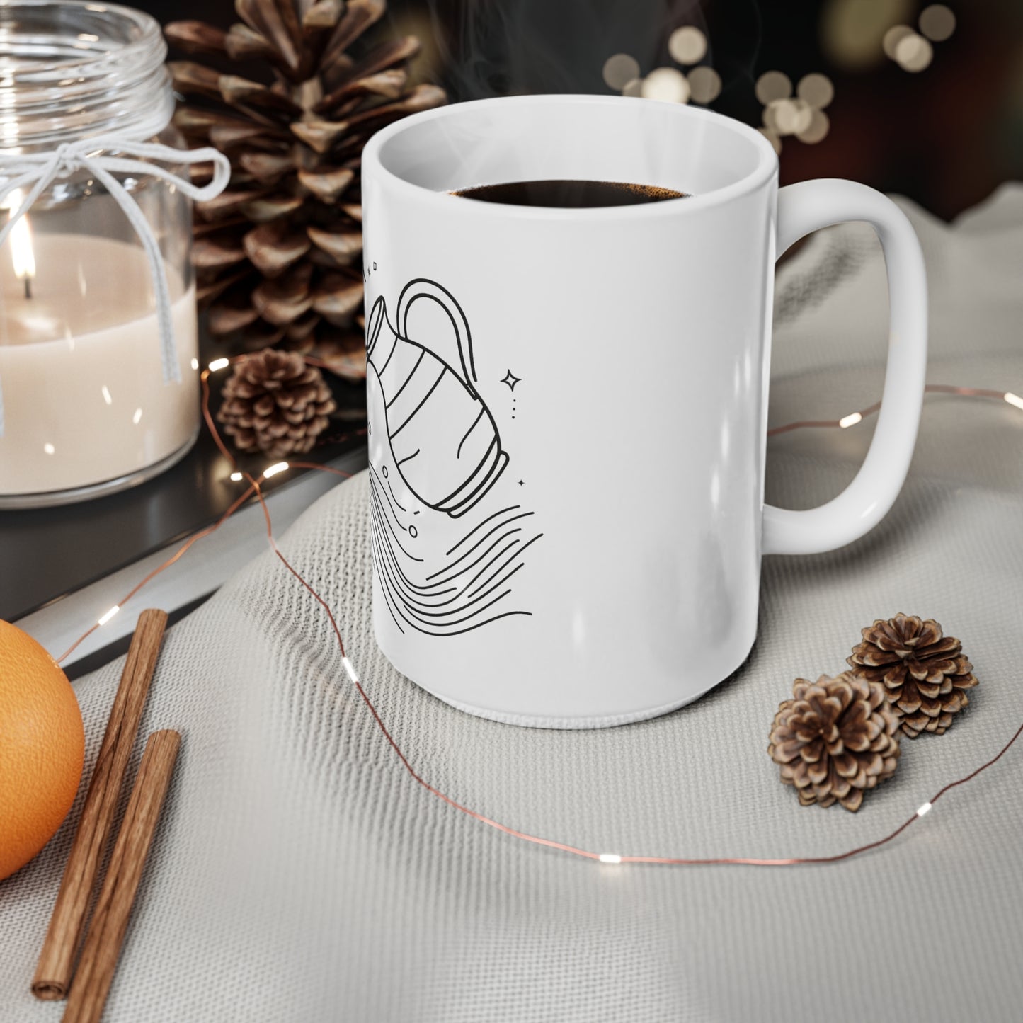 Astral Minimalism - Aquarius - Aquarius Astral Minimalism Mug - 53.10