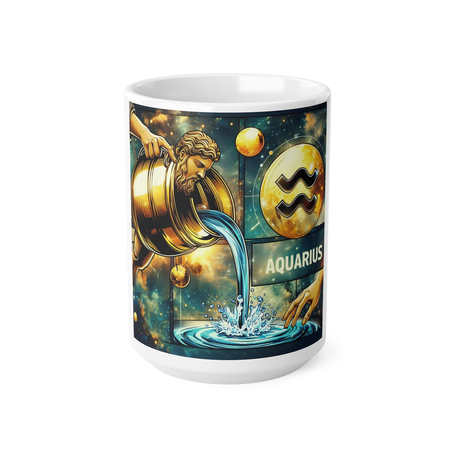 Cosmic Bloom - Aquarius - Aquarius Cosmic Bloom Mug - 30