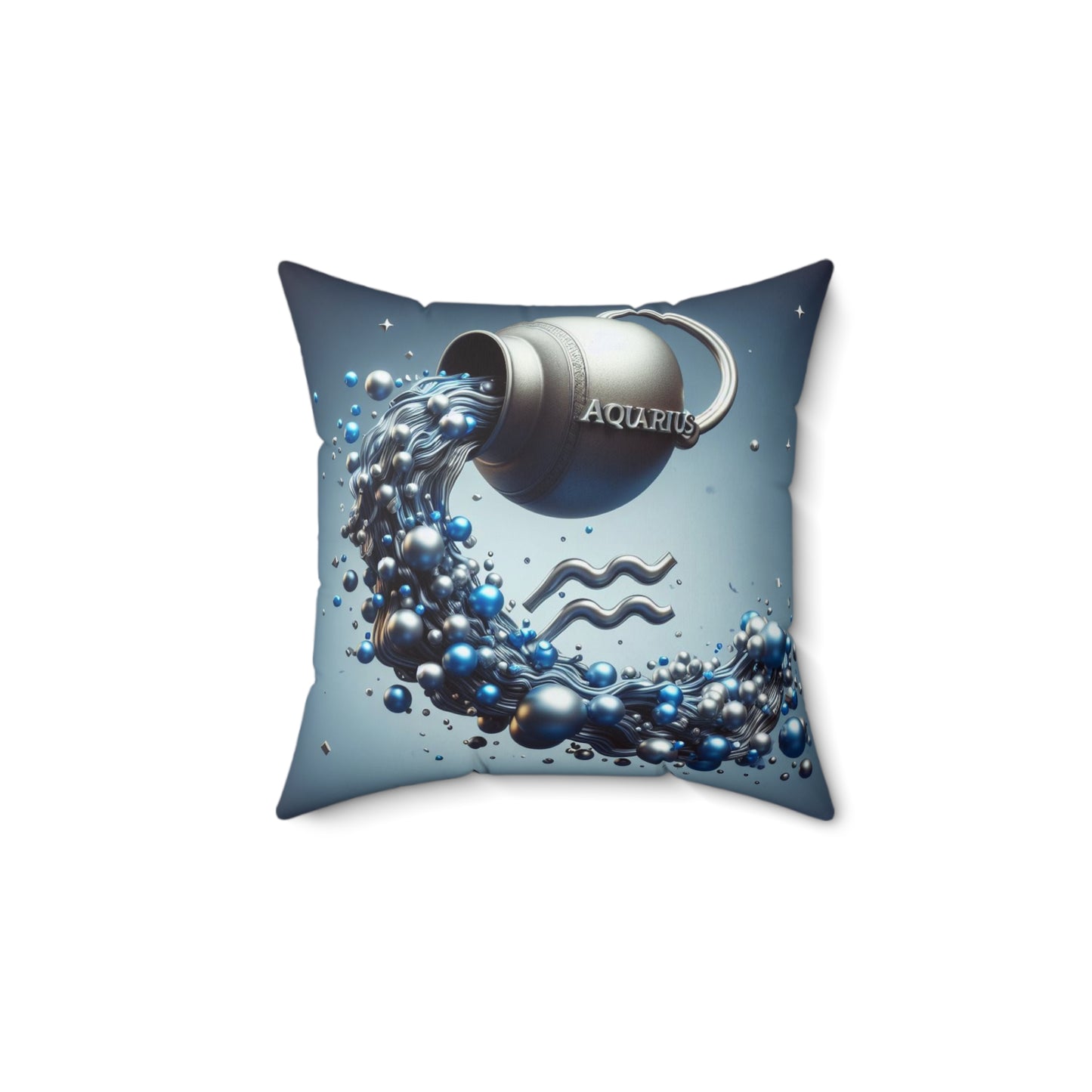 Cosmic Balloon Zodiac - Aquarius - Foil Brilliance Pillow - 0