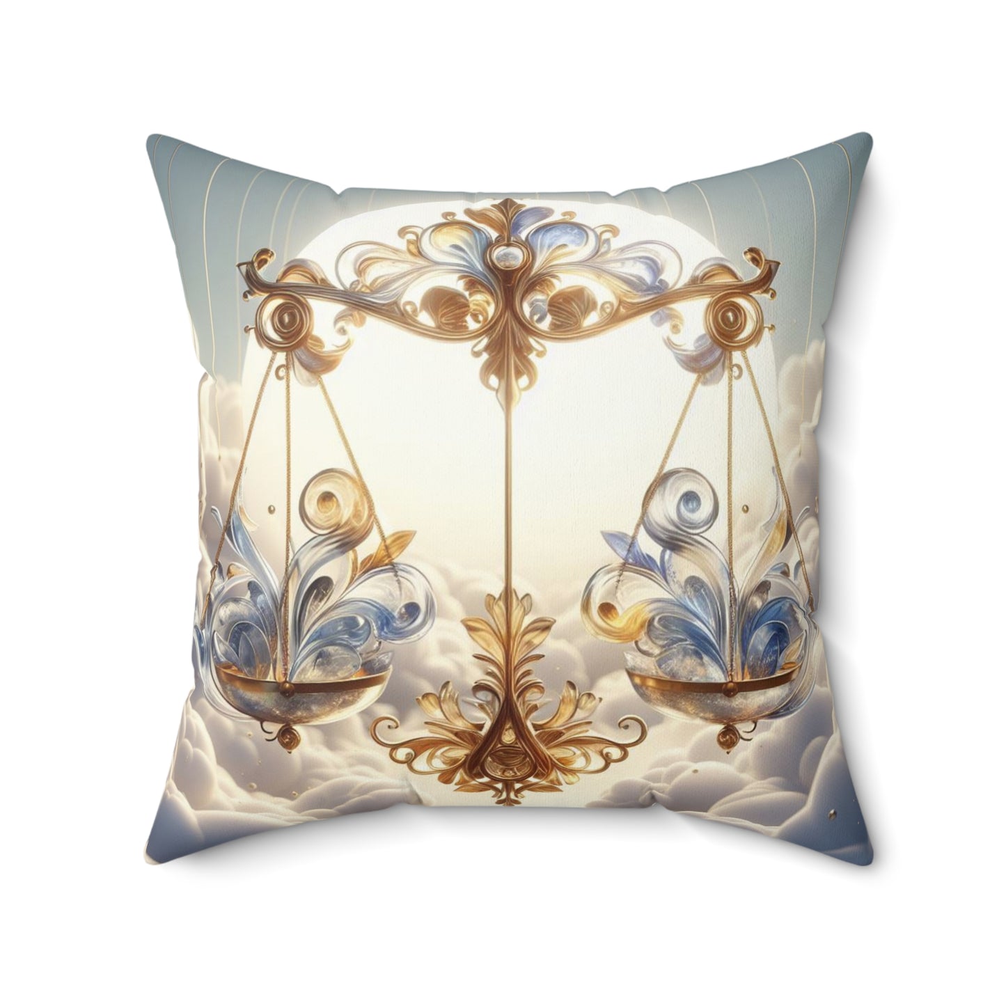 Sculpted Elegance and Blossoms - Libra - Libra Sculpted Elegance and Blossoms Pillow - 31.2