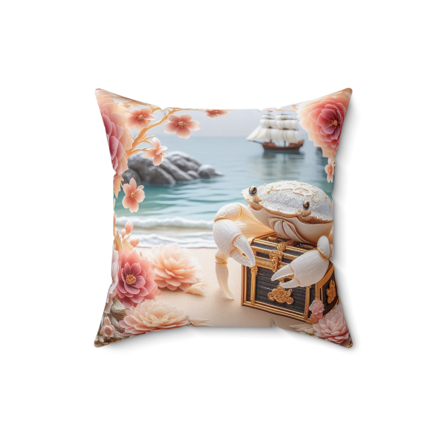 Sculpted Elegance and Blossoms - Cancer - Cancer Sculpted Elegance and Blossoms Pillow - 31.2