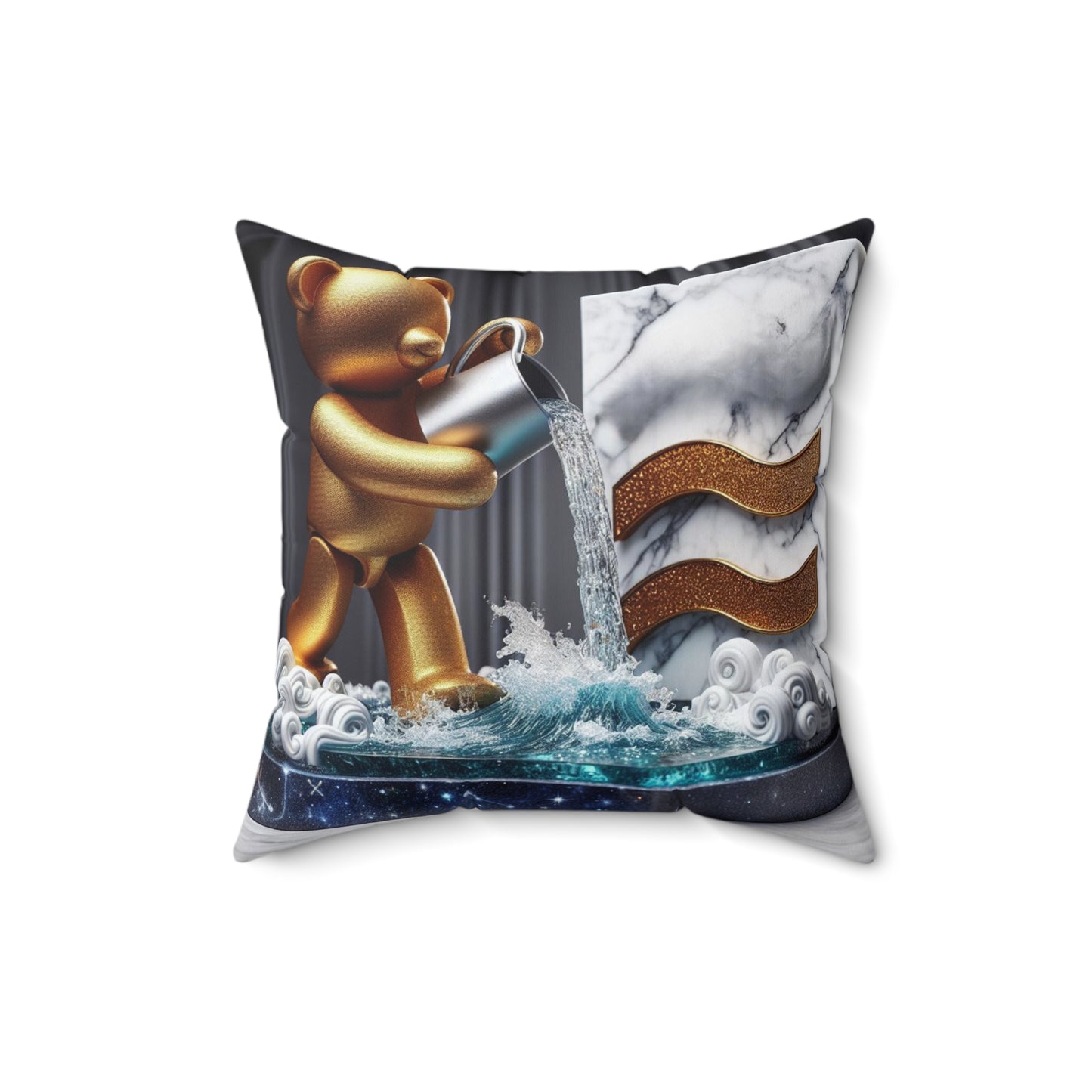 Marble Elegance - Aquarius - Aquarius Marble Elegance Pillow - 43