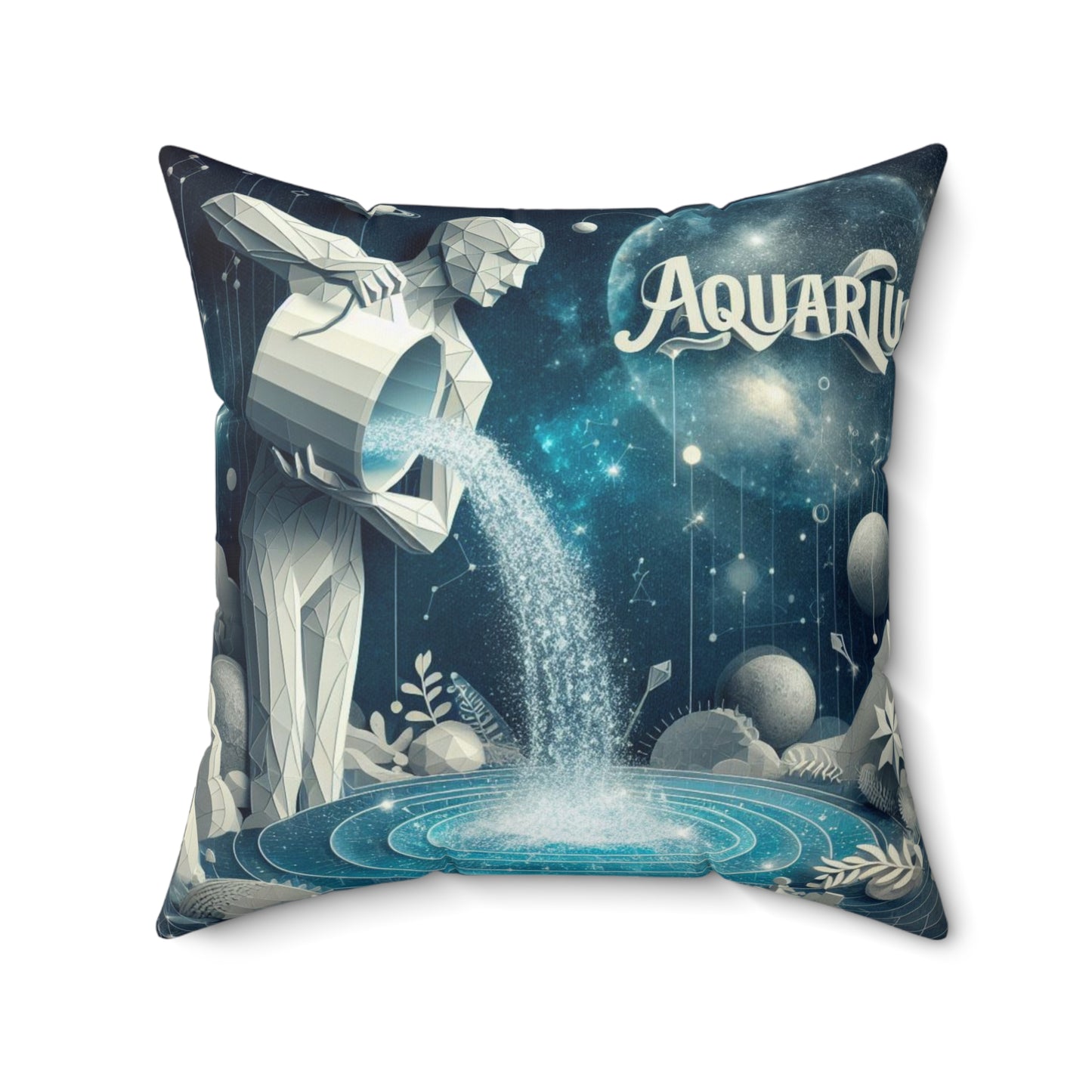 Quilled Zodiac - Aquarius - Aquarius Quilled Zodiac Pillow - 16