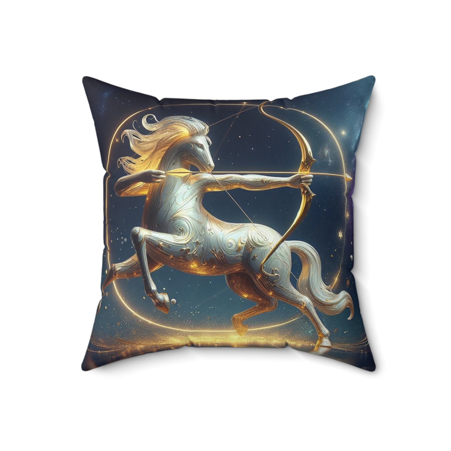 Sculpted Elegance and Blossoms - Sagittarius - Sagittarius Sculpted Elegance and Blossoms Pillow - 31.2