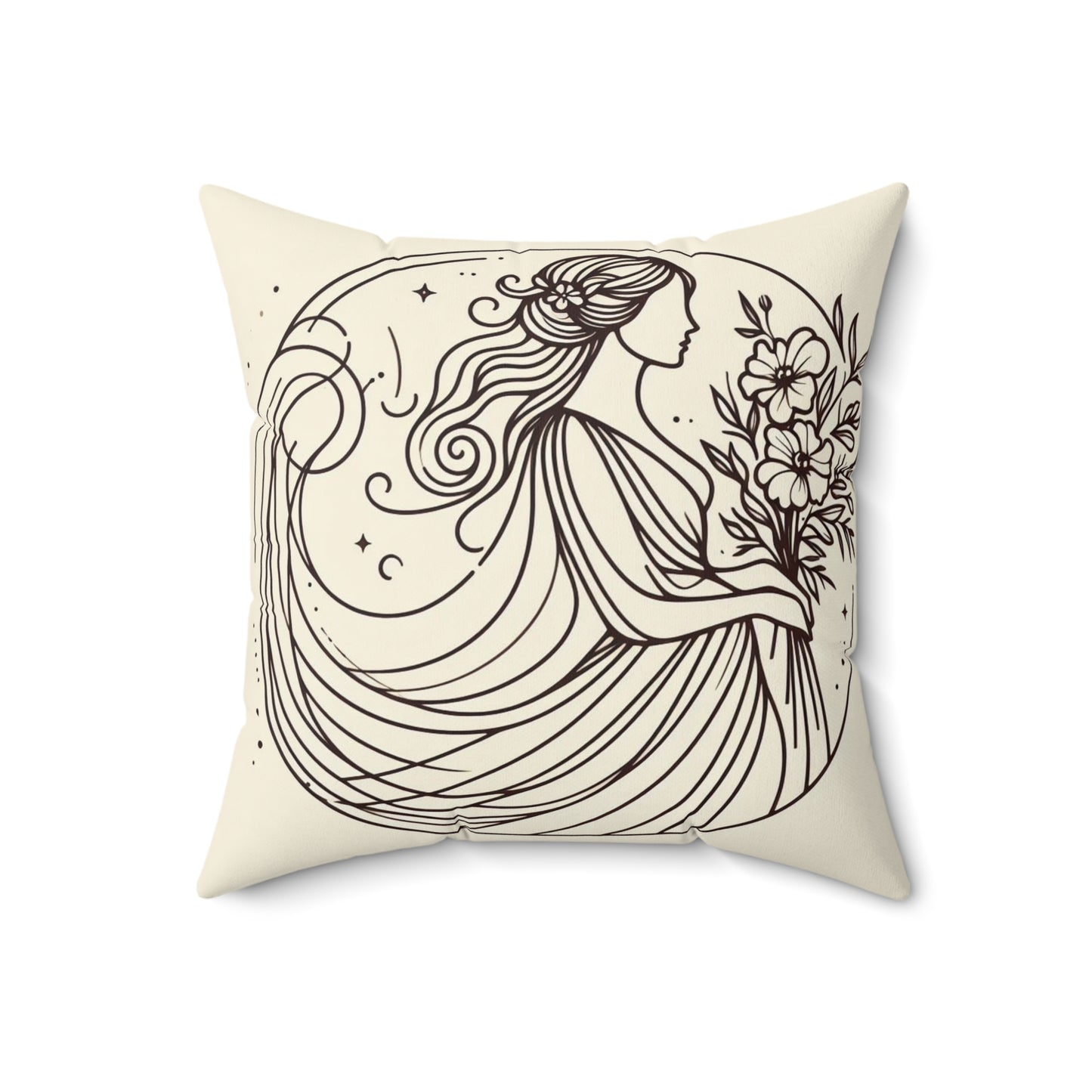 Zodiac Doodle Art - Virgo - Virgo Zodiac Doodle Art Pillow - 53.2
