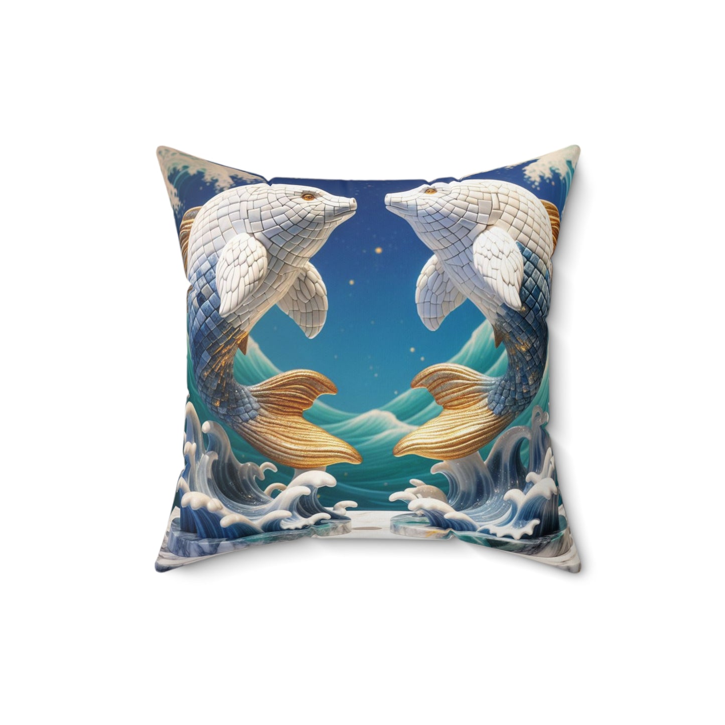 Marble Elegance - Pisces - Pisces Marble Elegance Pillow - 43