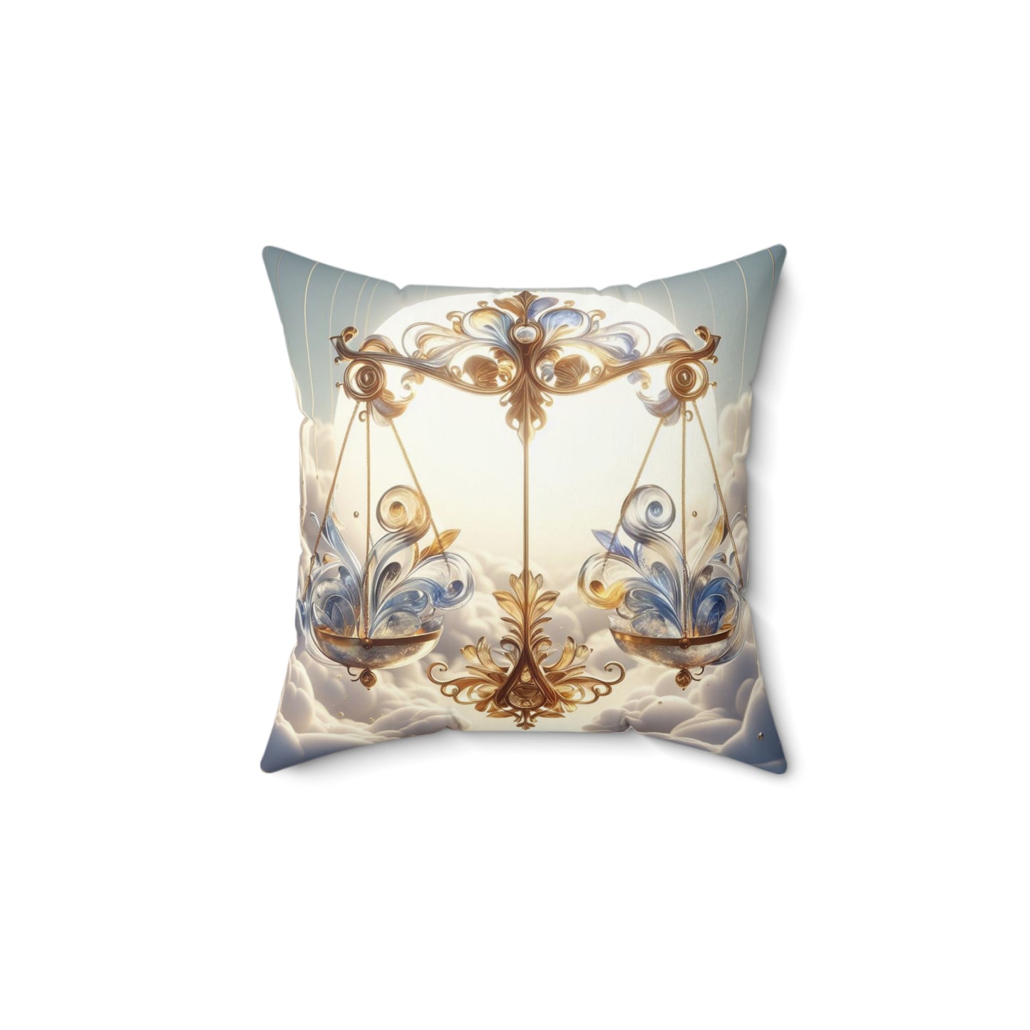 Sculpted Elegance and Blossoms - Libra - Libra Sculpted Elegance and Blossoms Pillow - 31.2