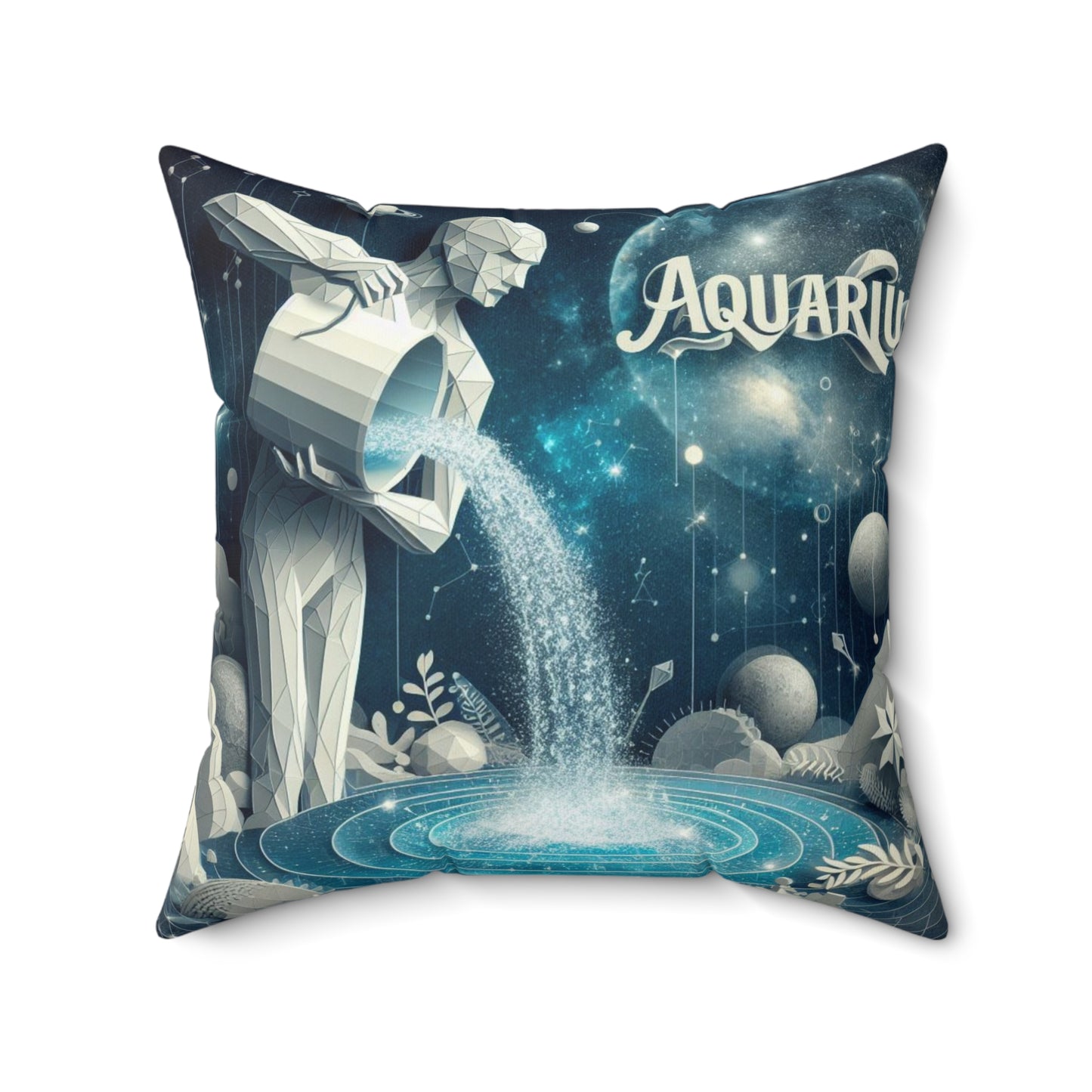 Quilled Zodiac - Aquarius - Aquarius Quilled Zodiac Pillow - 16