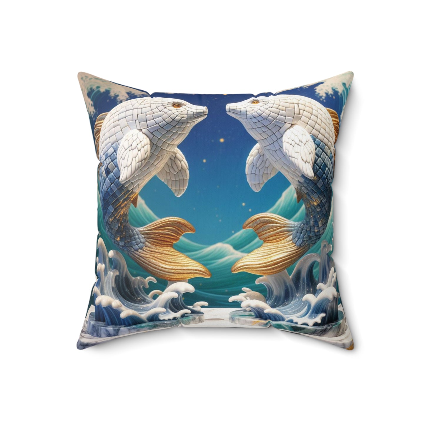 Marble Elegance - Pisces - Pisces Marble Elegance Pillow - 43