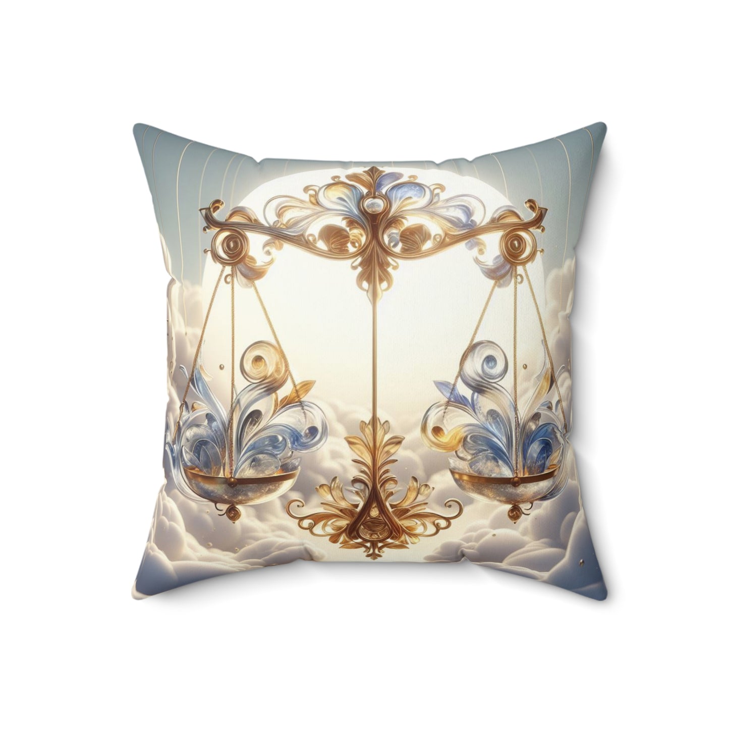 Sculpted Elegance and Blossoms - Libra - Libra Sculpted Elegance and Blossoms Pillow - 31.2