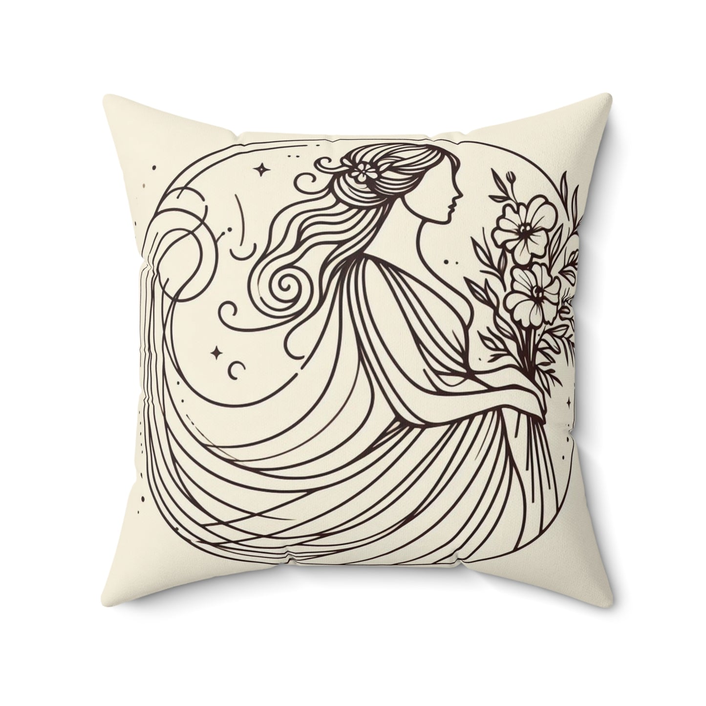 Zodiac Doodle Art - Virgo - Virgo Zodiac Doodle Art Pillow - 53.2