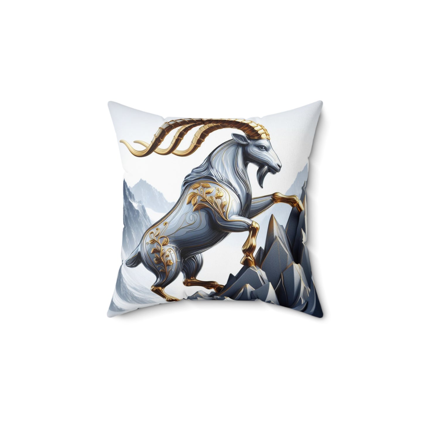 Sculpted Elegance and Blossoms - Capricorn - Capricorn Sculpted Elegance and Blossoms Pillow - 31.2