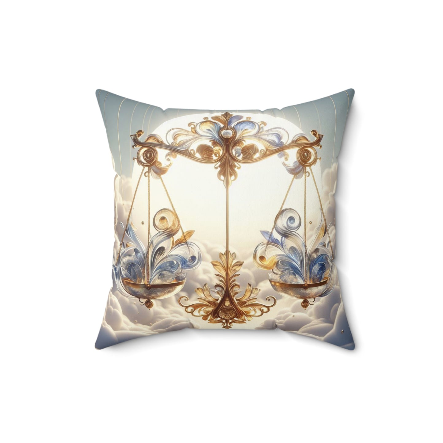 Sculpted Elegance and Blossoms - Libra - Libra Sculpted Elegance and Blossoms Pillow - 31.2