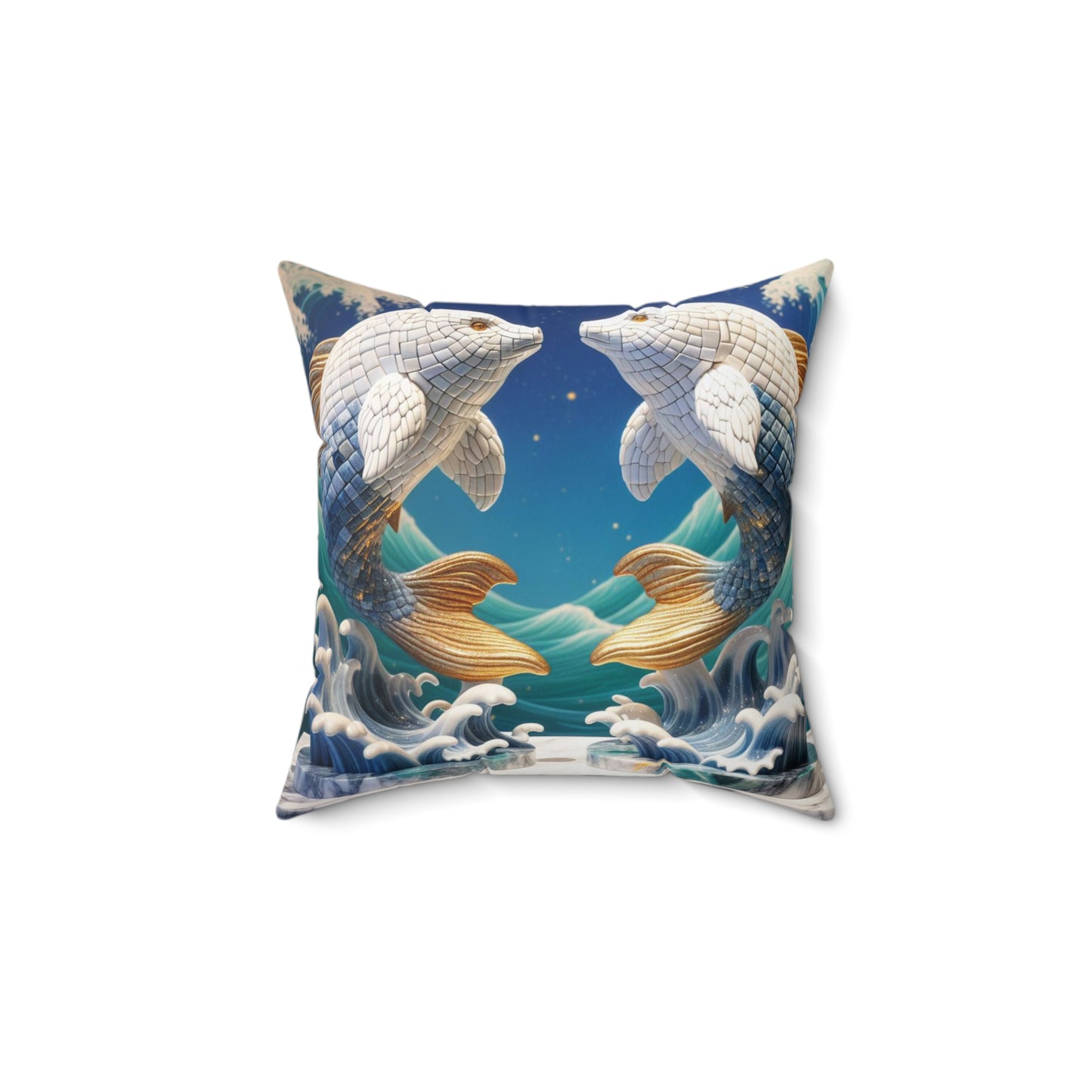 Marble Elegance - Pisces - Pisces Marble Elegance Pillow - 43