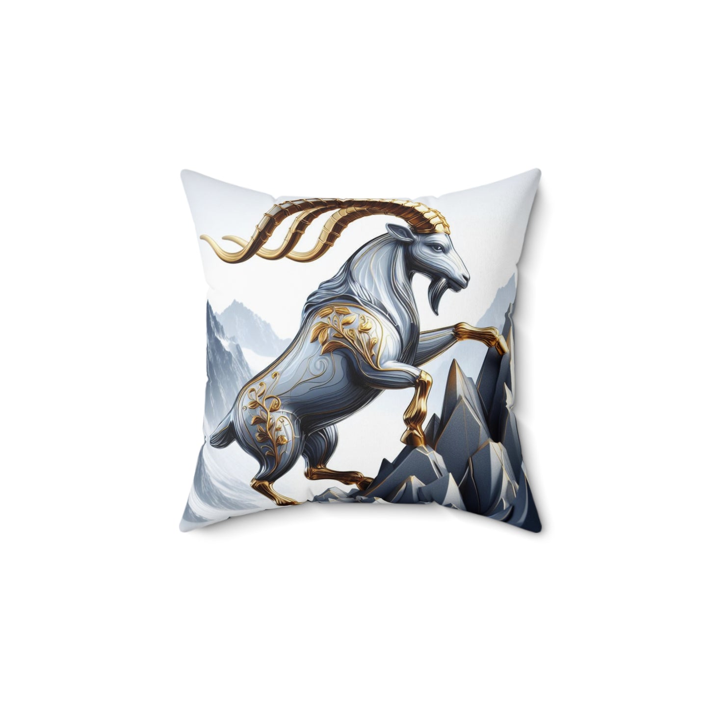 Sculpted Elegance and Blossoms - Capricorn - Capricorn Sculpted Elegance and Blossoms Pillow - 31.2
