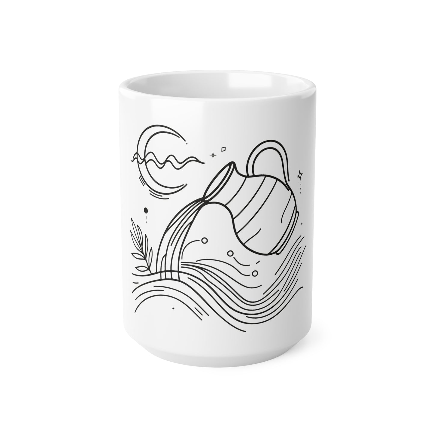 Astral Minimalism - Aquarius - Aquarius Astral Minimalism Mug - 53.10
