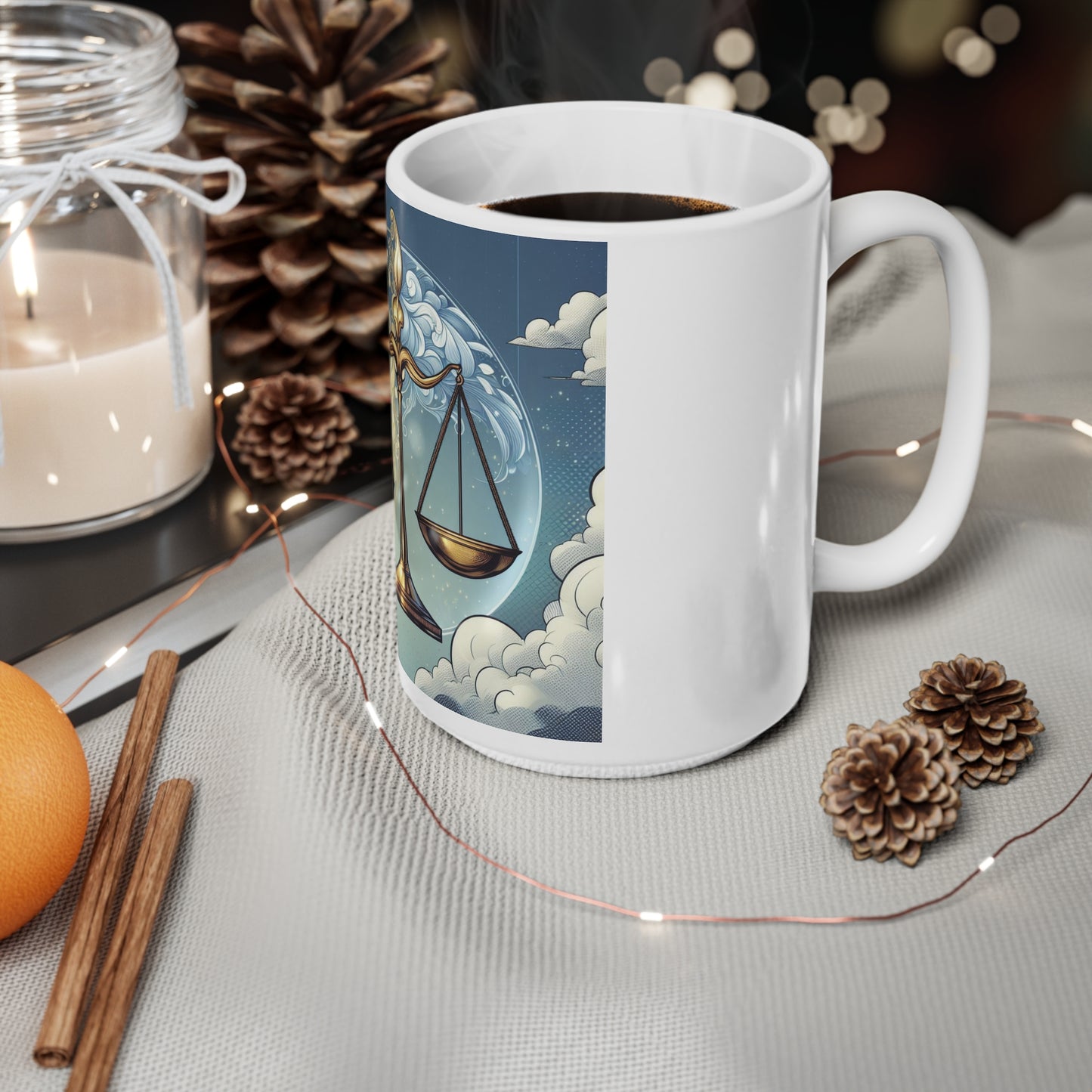 Cosmic Bloom - Libra - Libra Cosmic Bloom Mug - 30