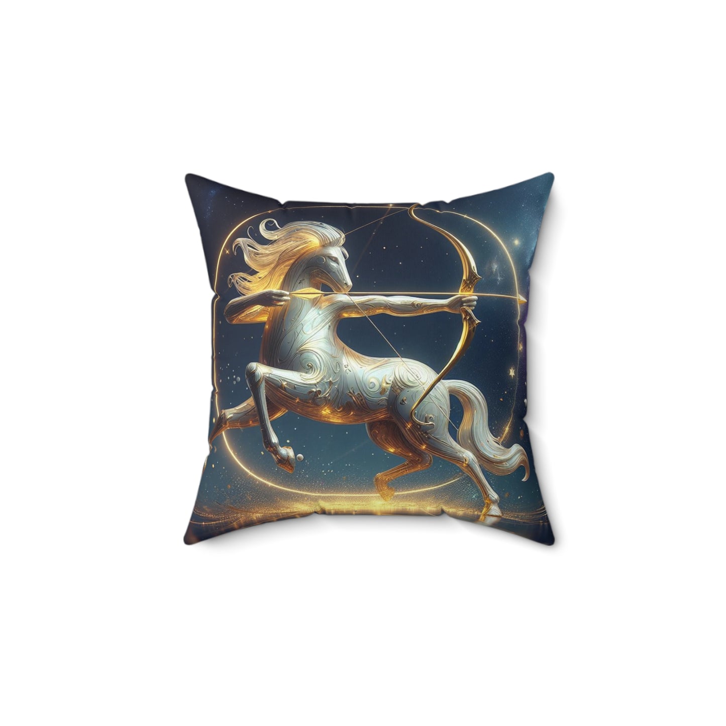 Sculpted Elegance and Blossoms - Sagittarius - Sagittarius Sculpted Elegance and Blossoms Pillow - 31.2