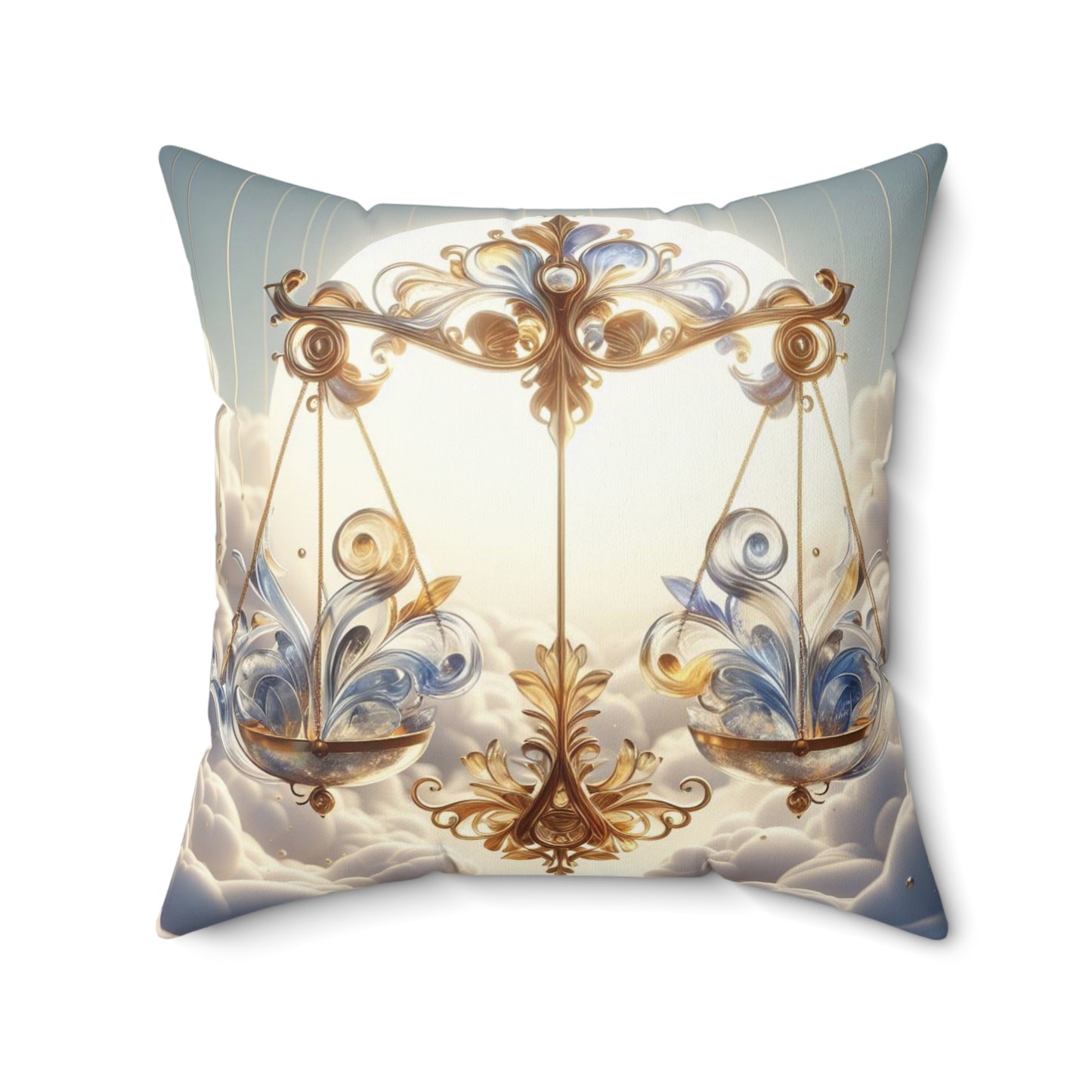 Sculpted Elegance and Blossoms - Libra - Libra Sculpted Elegance and Blossoms Pillow - 31.2