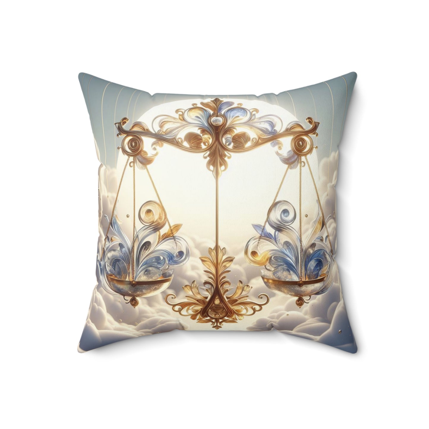 Sculpted Elegance and Blossoms - Libra - Libra Sculpted Elegance and Blossoms Pillow - 31.2