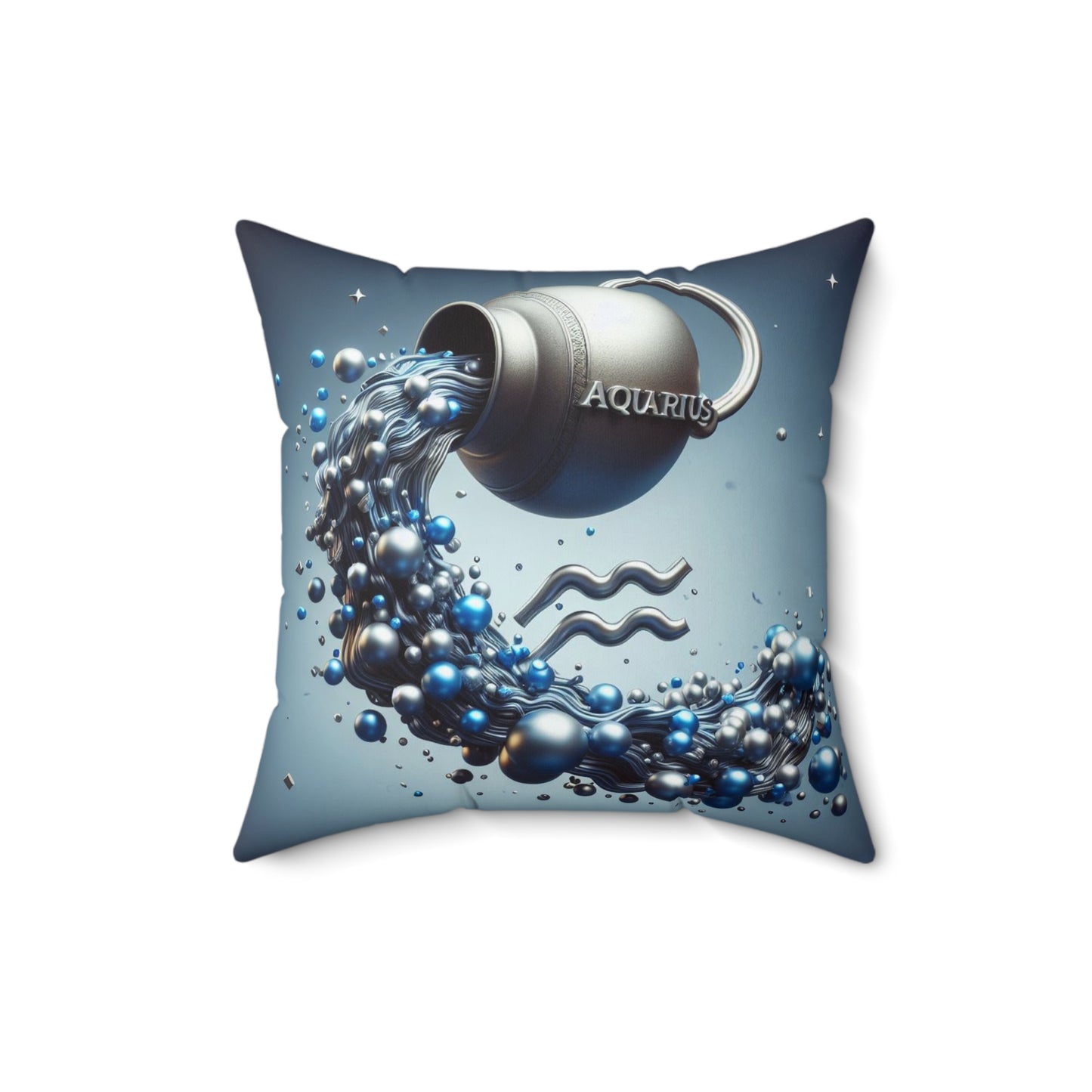 Cosmic Balloon Zodiac - Aquarius - Foil Brilliance Pillow - 0