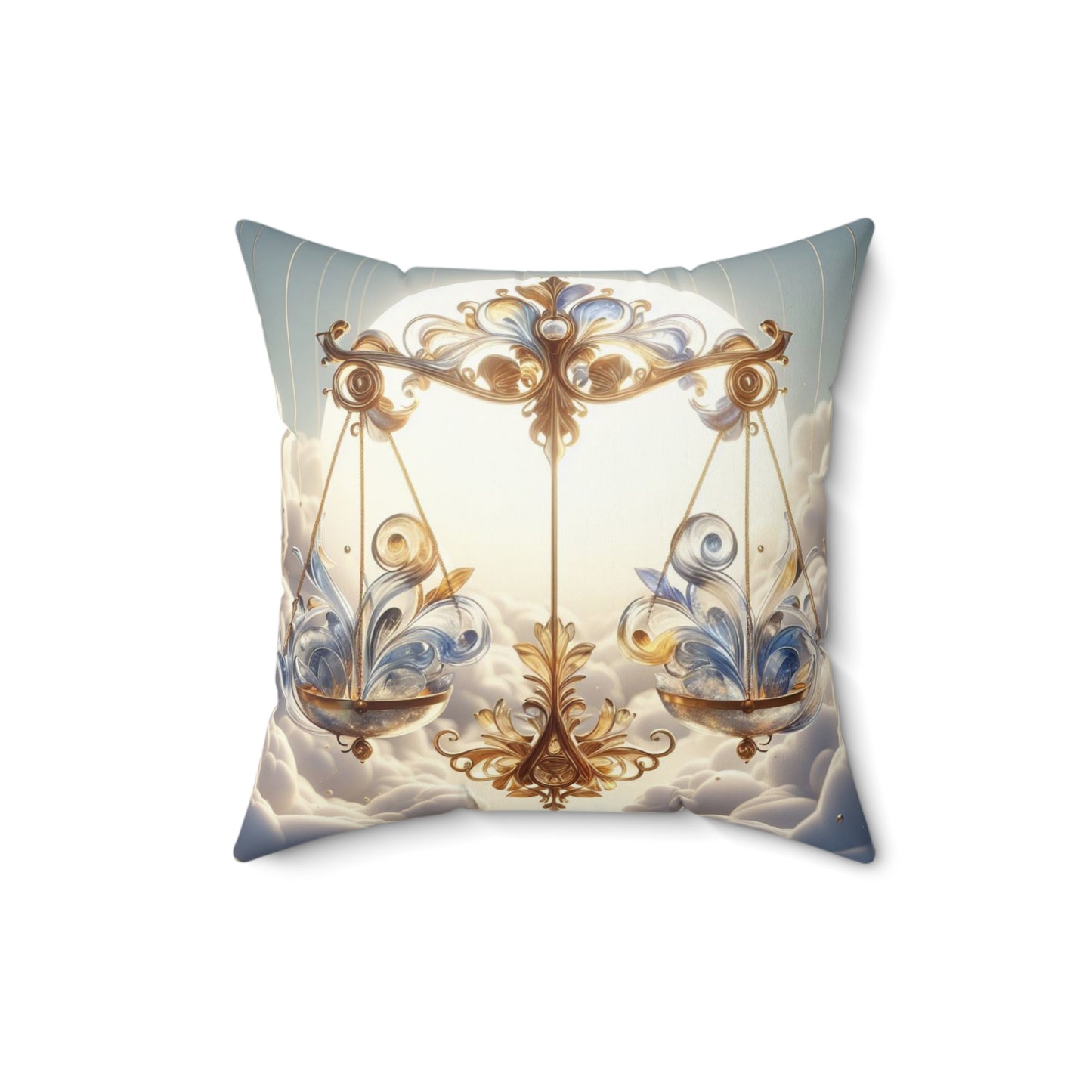 Sculpted Elegance and Blossoms - Libra - Libra Sculpted Elegance and Blossoms Pillow - 31.2