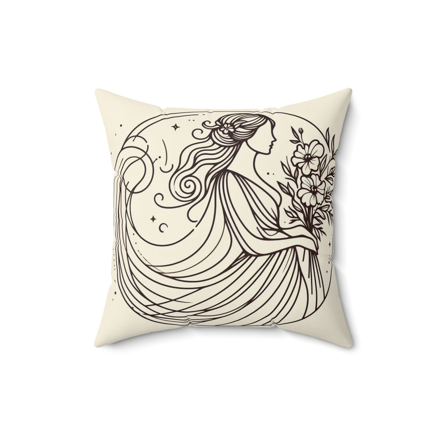 Zodiac Doodle Art - Virgo - Virgo Zodiac Doodle Art Pillow - 53.2
