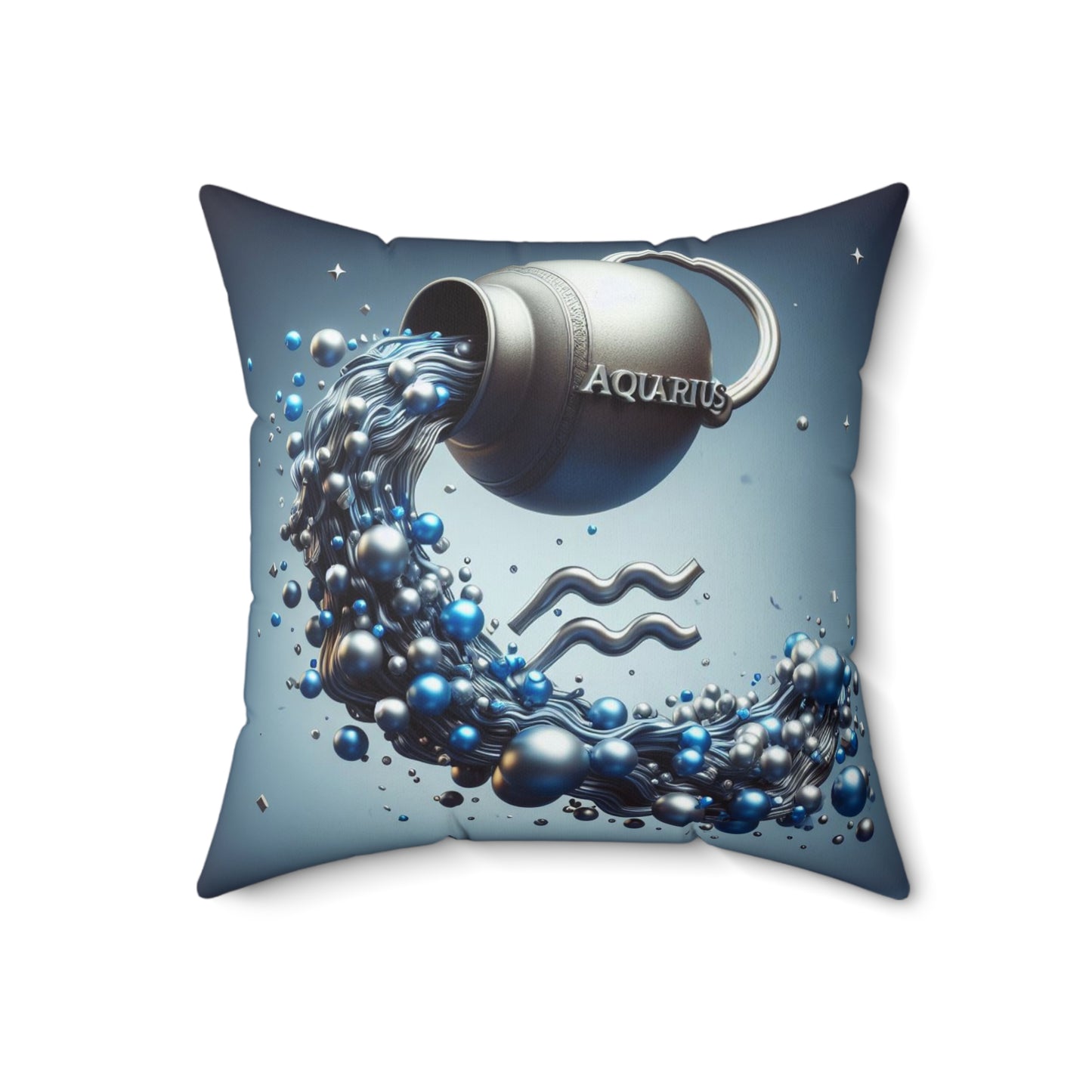 Cosmic Balloon Zodiac - Aquarius - Foil Brilliance Pillow - 0