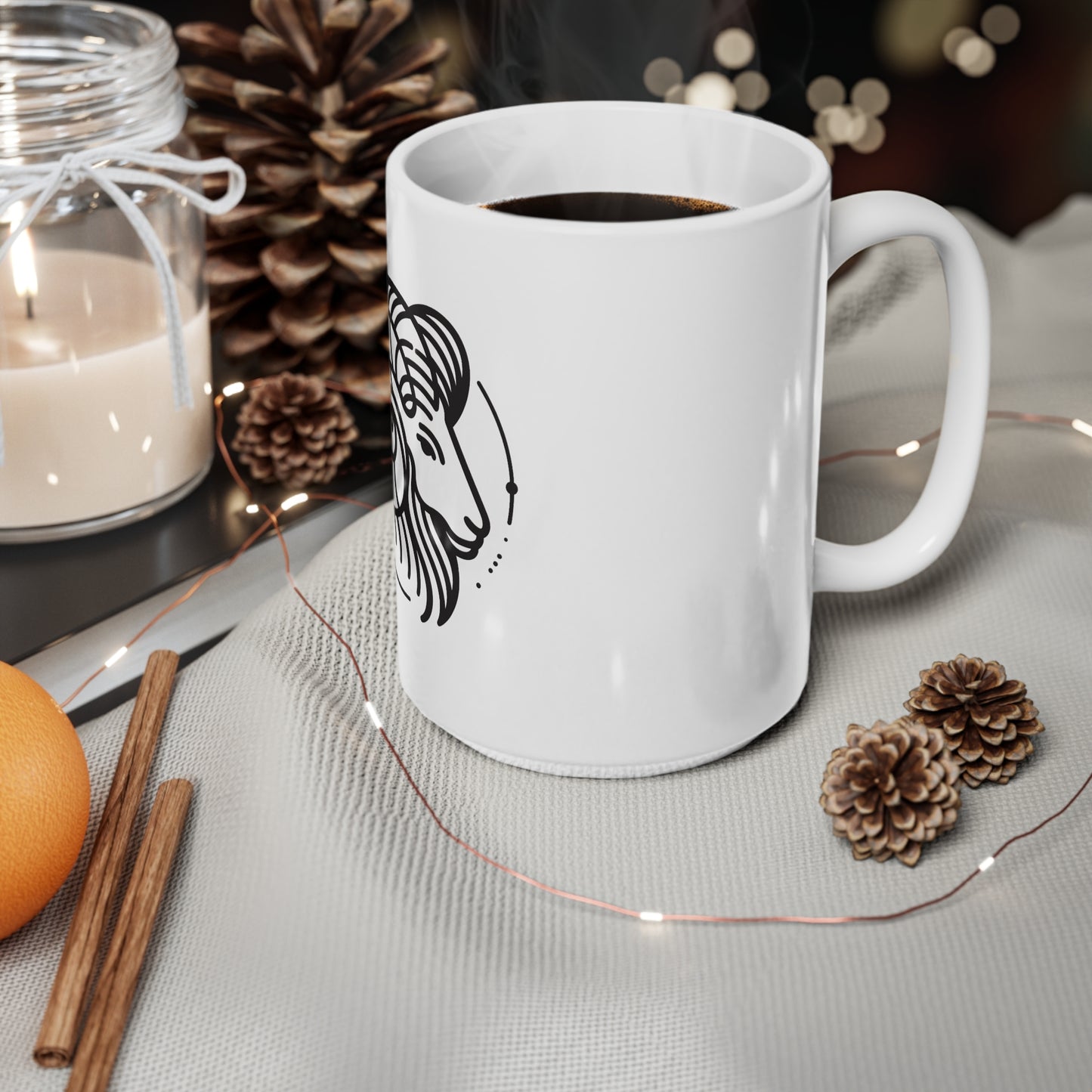 Astral Minimalist - Aries - Aries Astral Minimalism Mug - 53.10