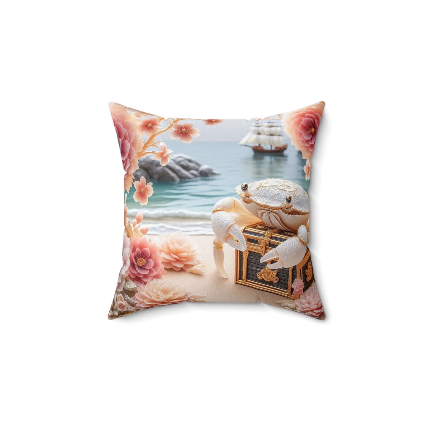 Sculpted Elegance and Blossoms - Cancer - Cancer Sculpted Elegance and Blossoms Pillow - 31.2