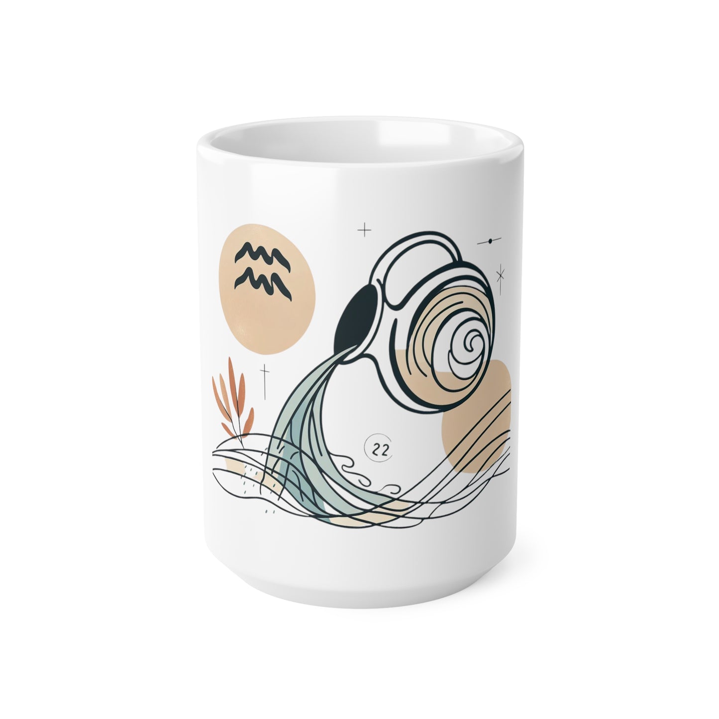 Zodiac Doodles - Aquarius - Aquarius Zodiac Doodles Mug - 53.30