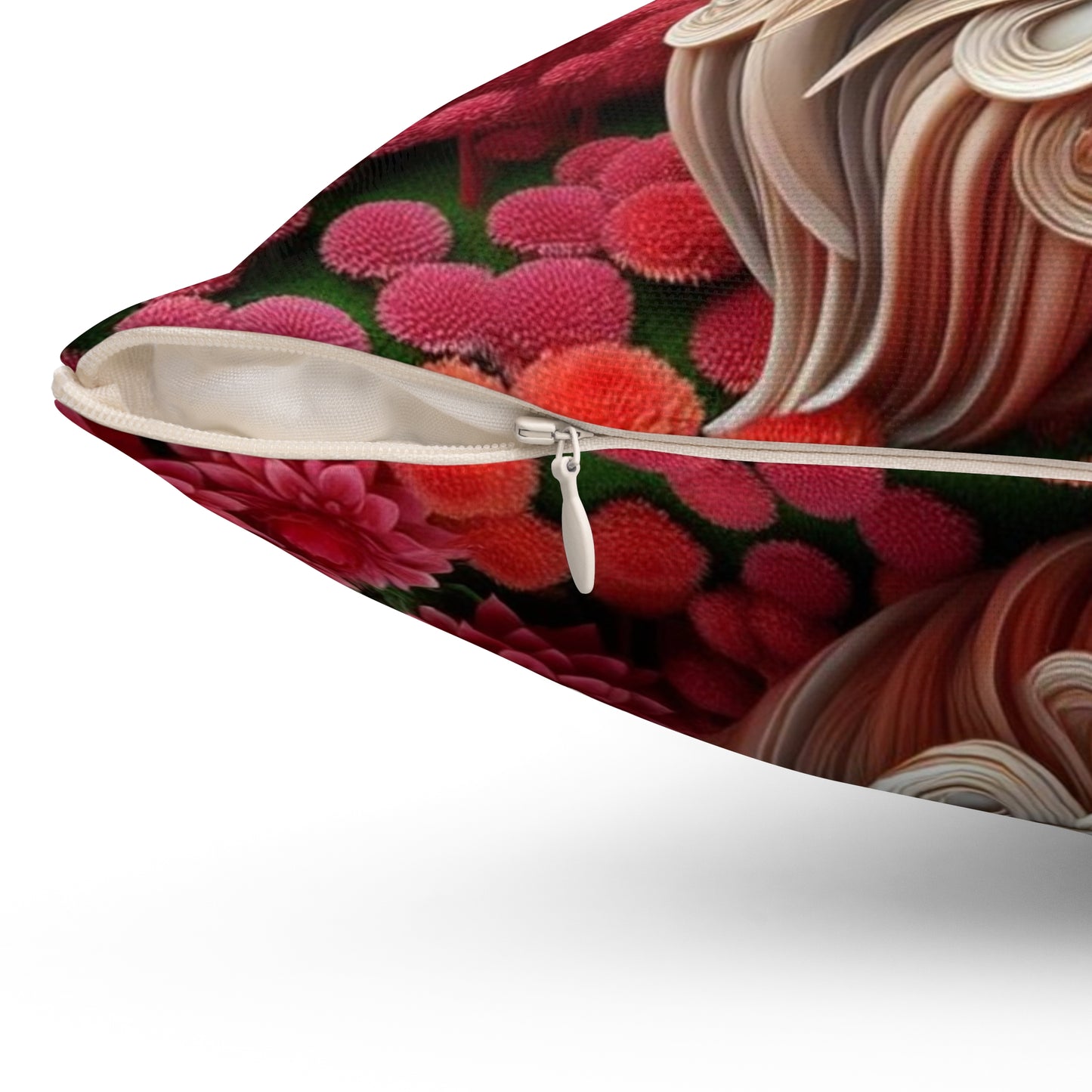 Sculpted Elegance and Blossoms - Aries - Aries Sculpted Elegance and Blossoms Pillow - 31.2