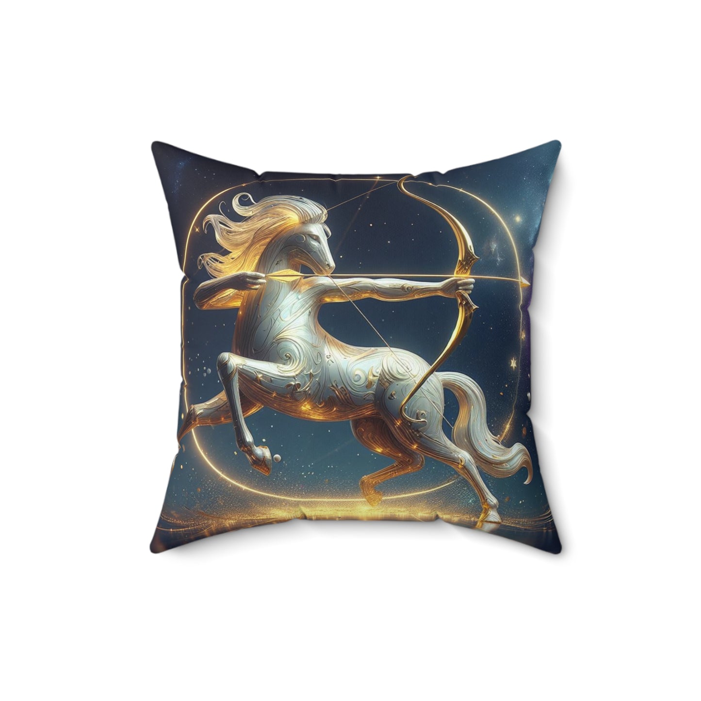 Sculpted Elegance and Blossoms - Sagittarius - Sagittarius Sculpted Elegance and Blossoms Pillow - 31.2