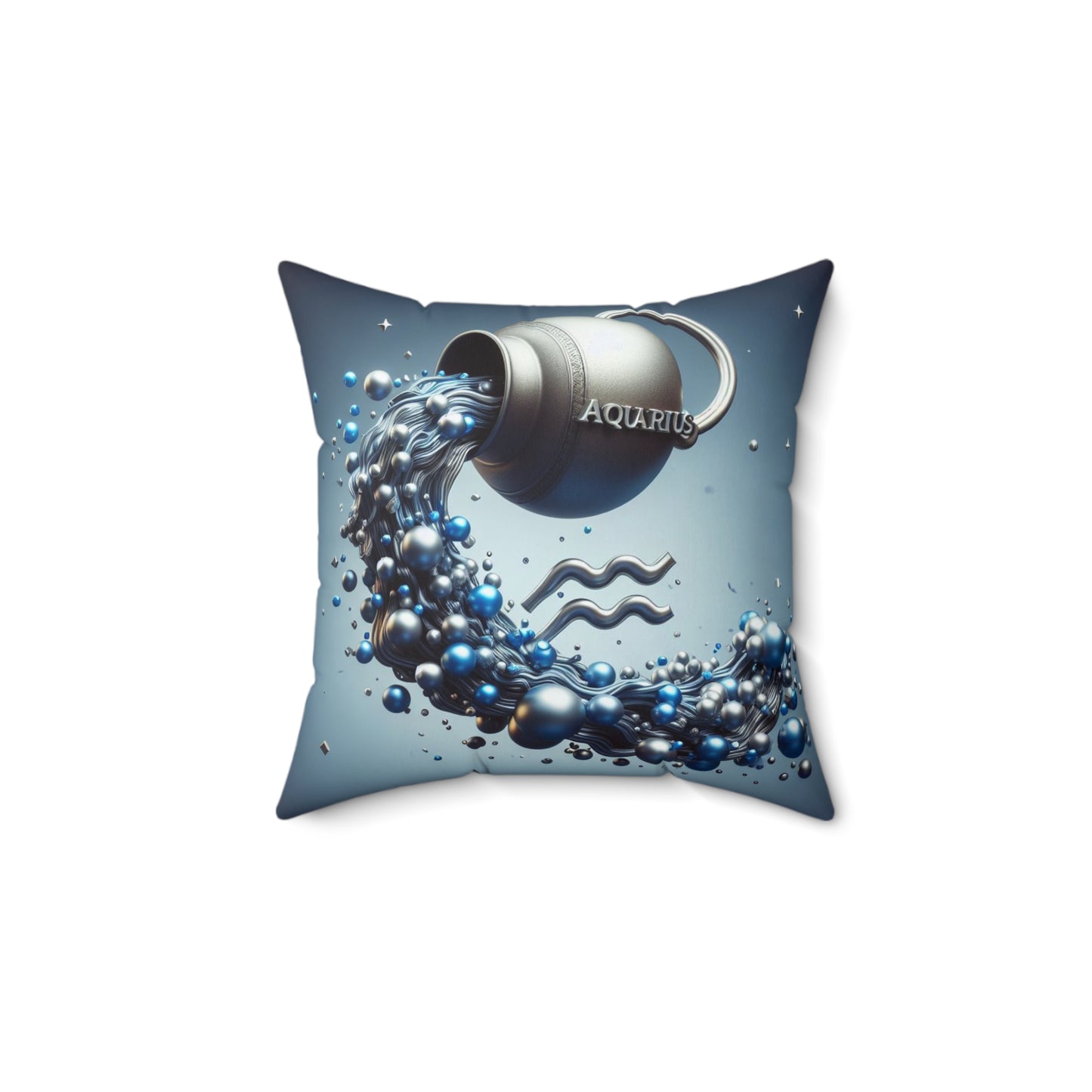 Cosmic Balloon Zodiac - Aquarius - Foil Brilliance Pillow - 0