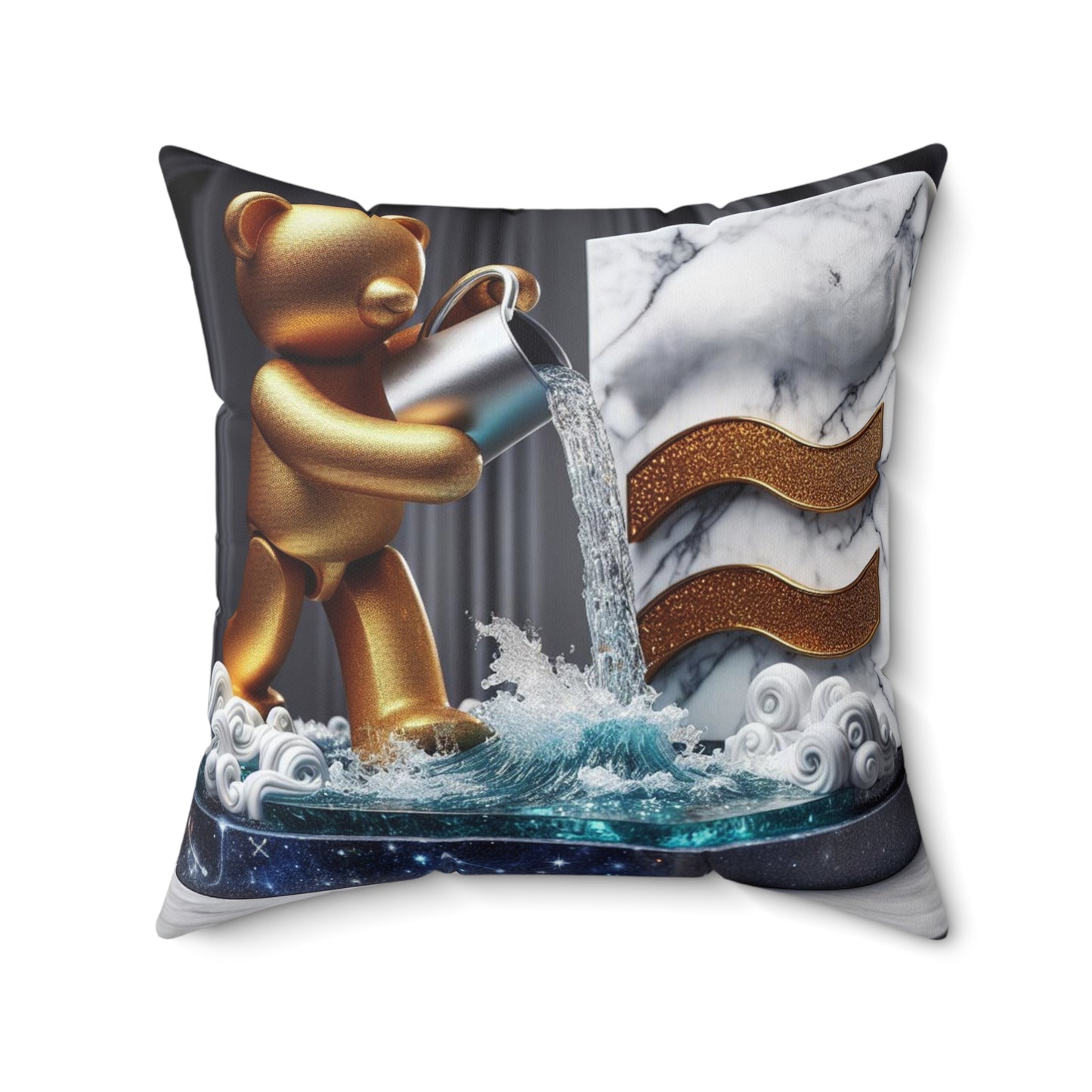 Marble Elegance - Aquarius - Aquarius Marble Elegance Pillow - 43