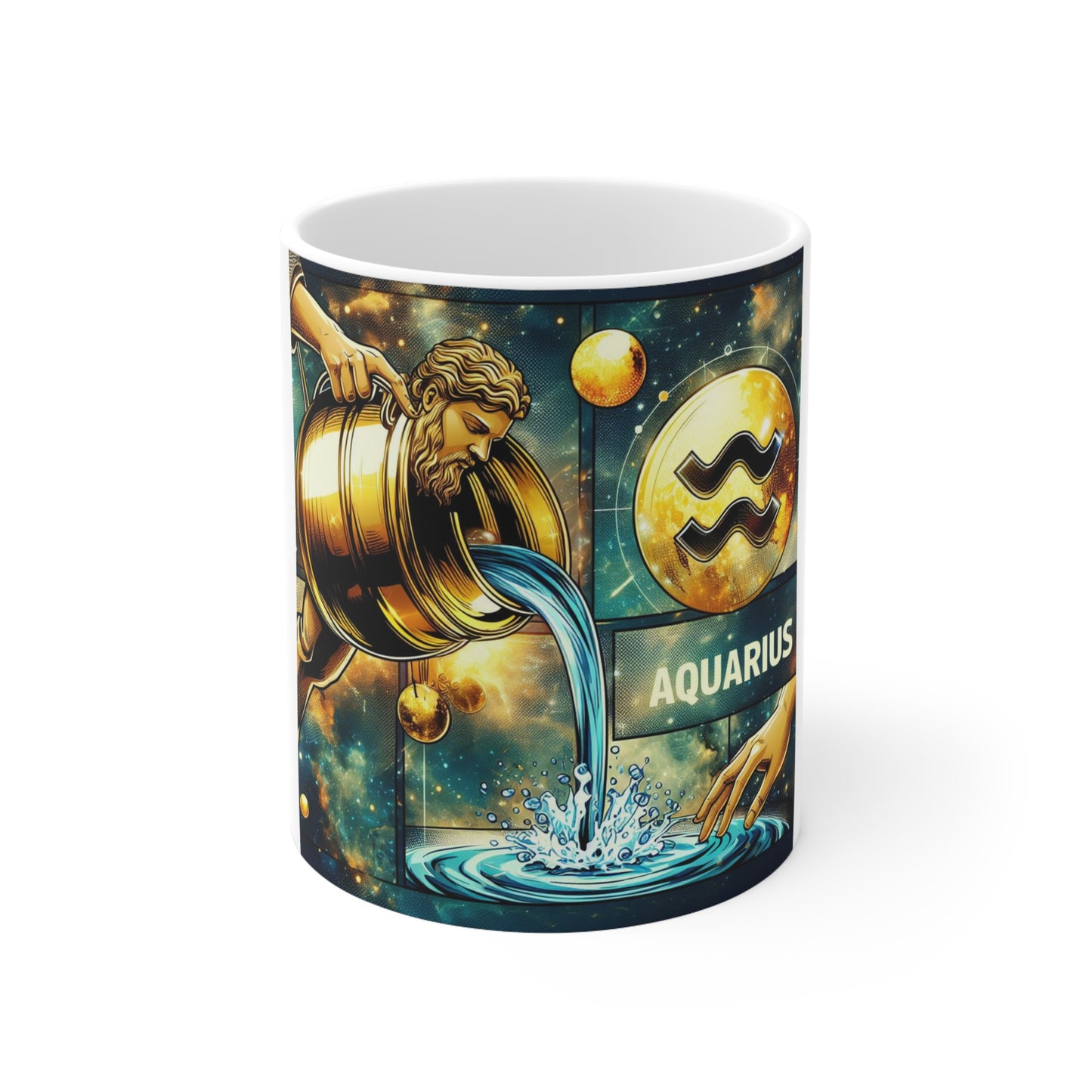 Cosmic Bloom - Aquarius - Aquarius Cosmic Bloom Mug - 30