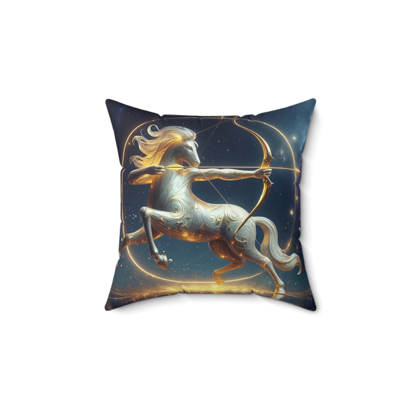 Sculpted Elegance and Blossoms - Sagittarius - Sagittarius Sculpted Elegance and Blossoms Pillow - 31.2