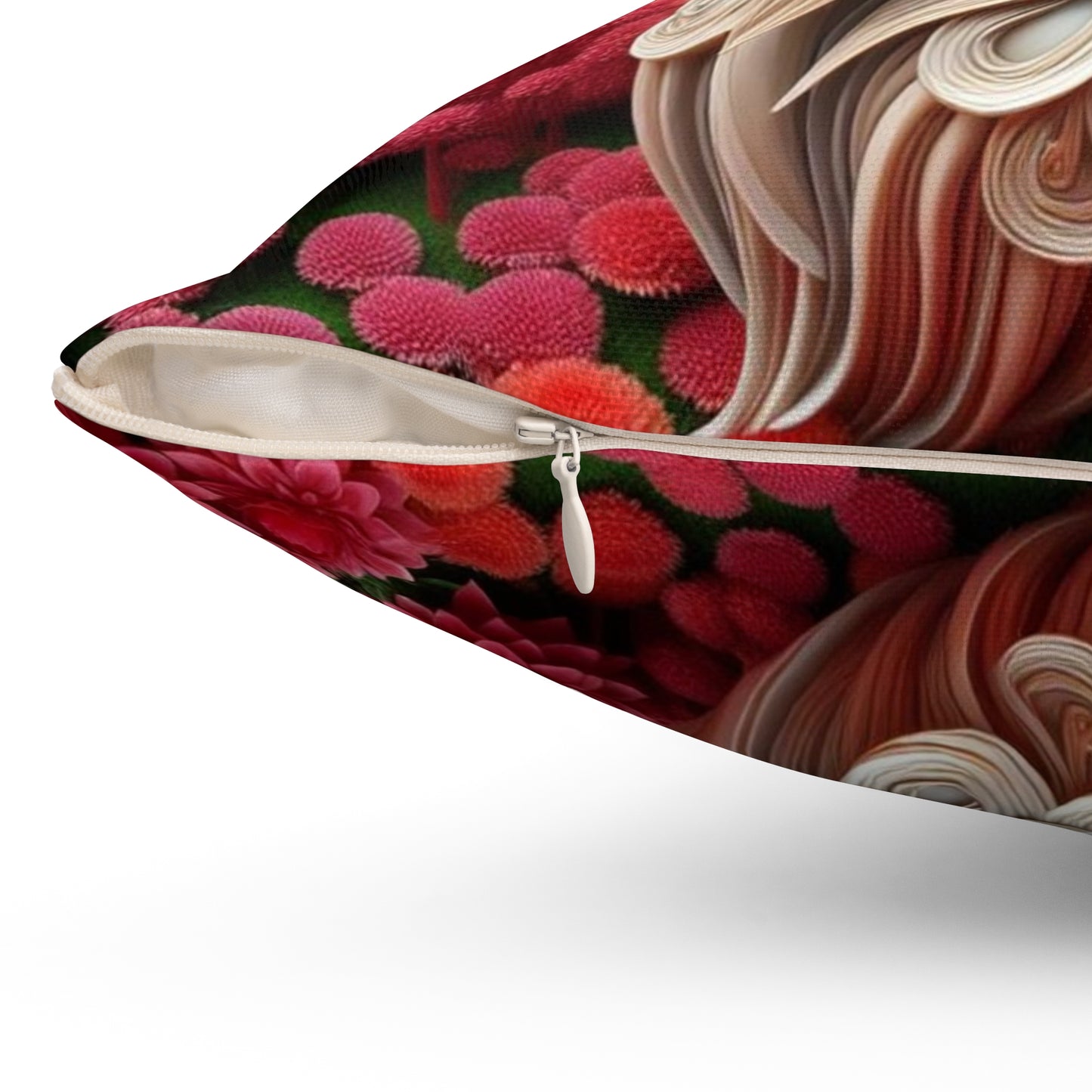 Sculpted Elegance and Blossoms - Aries - Aries Sculpted Elegance and Blossoms Pillow - 31.2