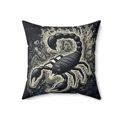 Astrological Artistry - Scorpio - Scorpio Artistic Symbolism Pillow - 33