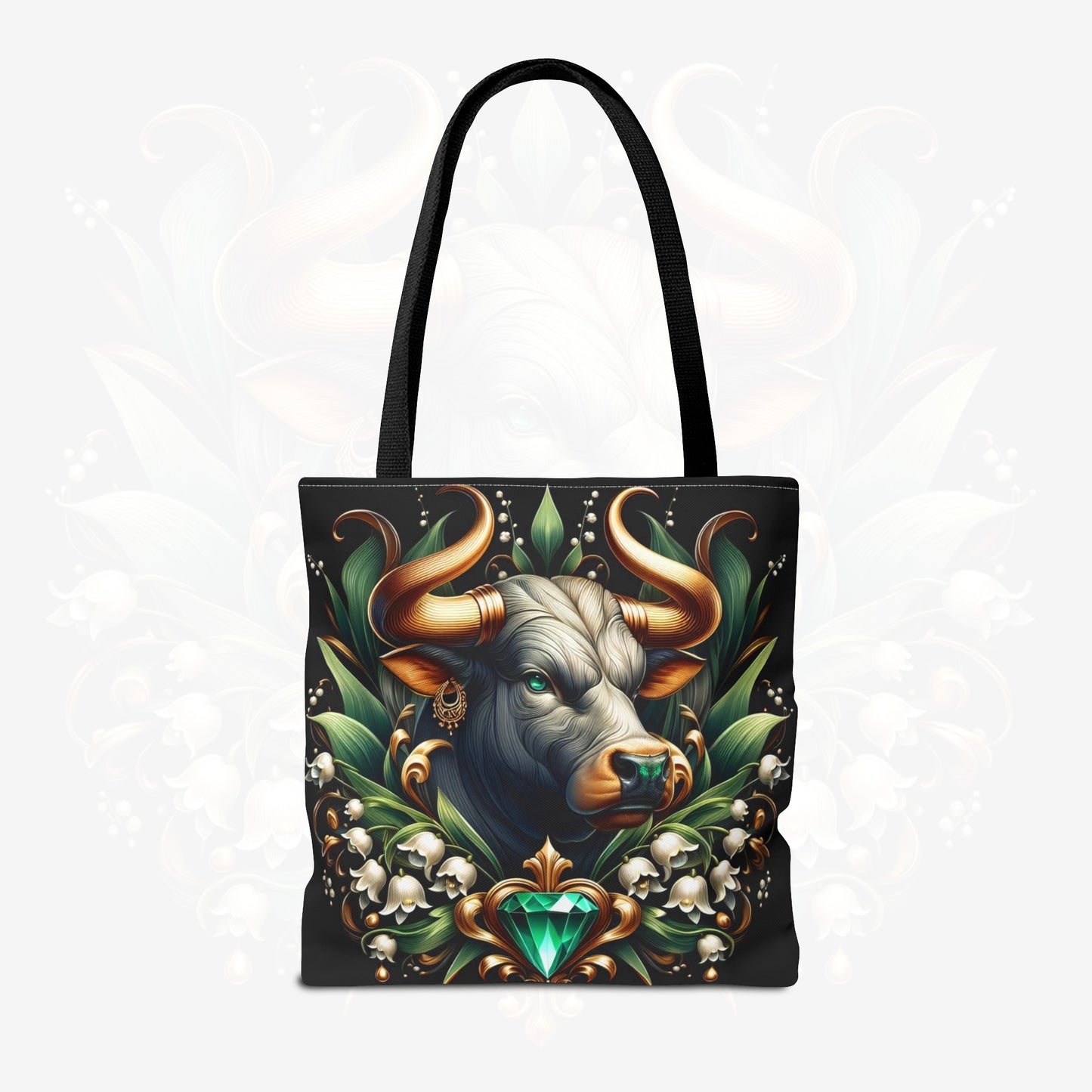 Astrological Blossoms and Crystals - Taurus - Earthly Elegance Tote Bag