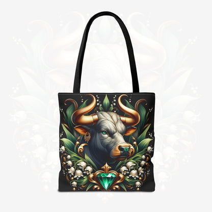 Astrological Blossoms and Crystals - Taurus - Earthly Elegance Tote Bag