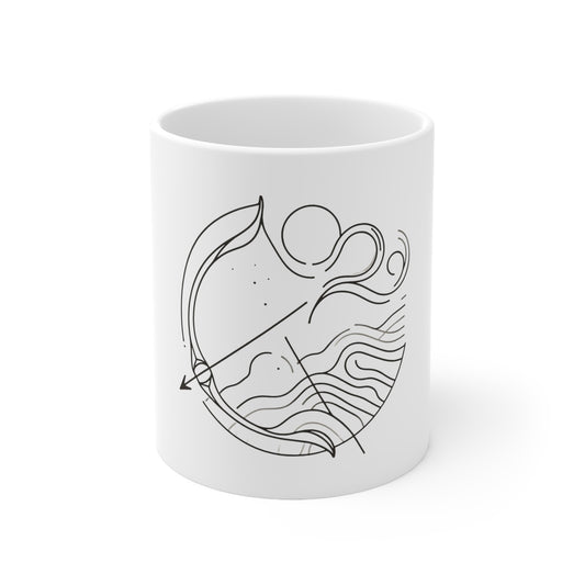Astral Minimalism - Sagittarius - Sagittarius Astral Minimalism Mug - 53.10