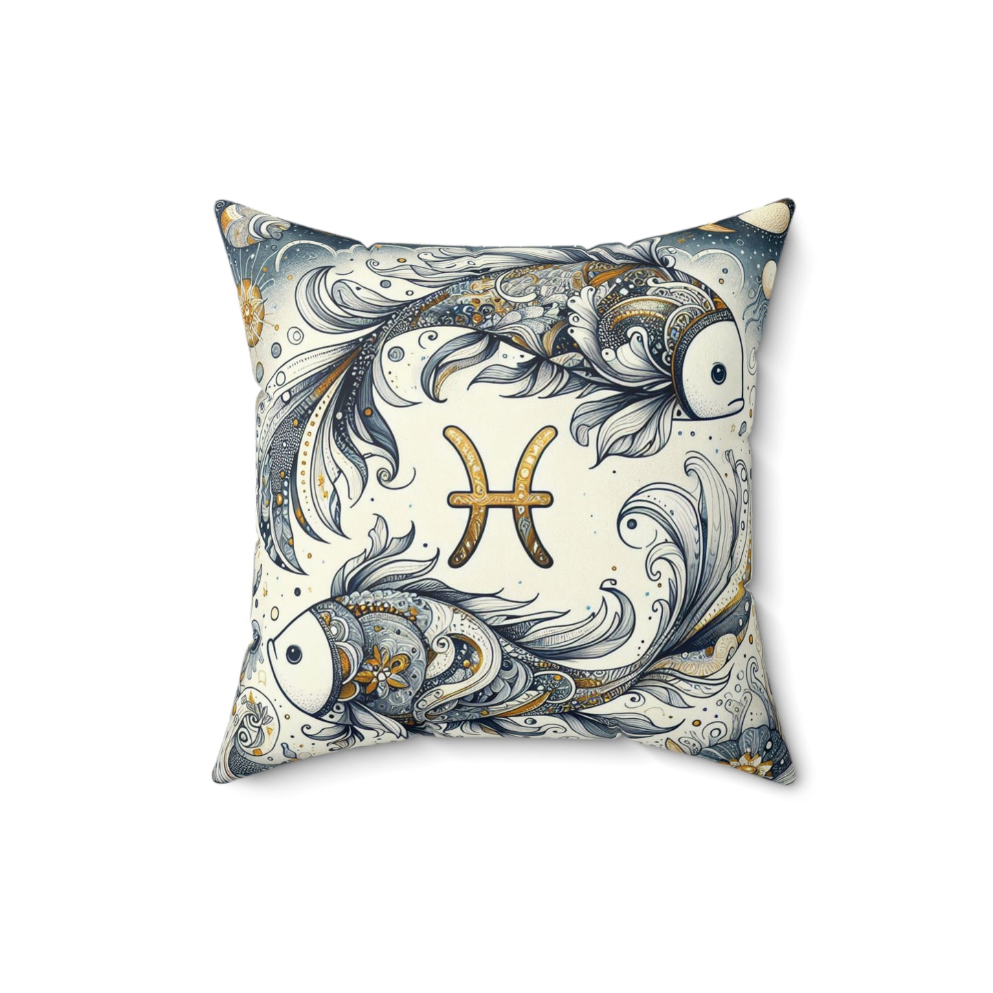Astrological Artistry - Pisces - Pisces Artistic Symbolism Pillow - 33