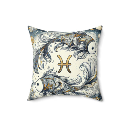 Astrological Artistry - Pisces - Pisces Artistic Symbolism Pillow - 33