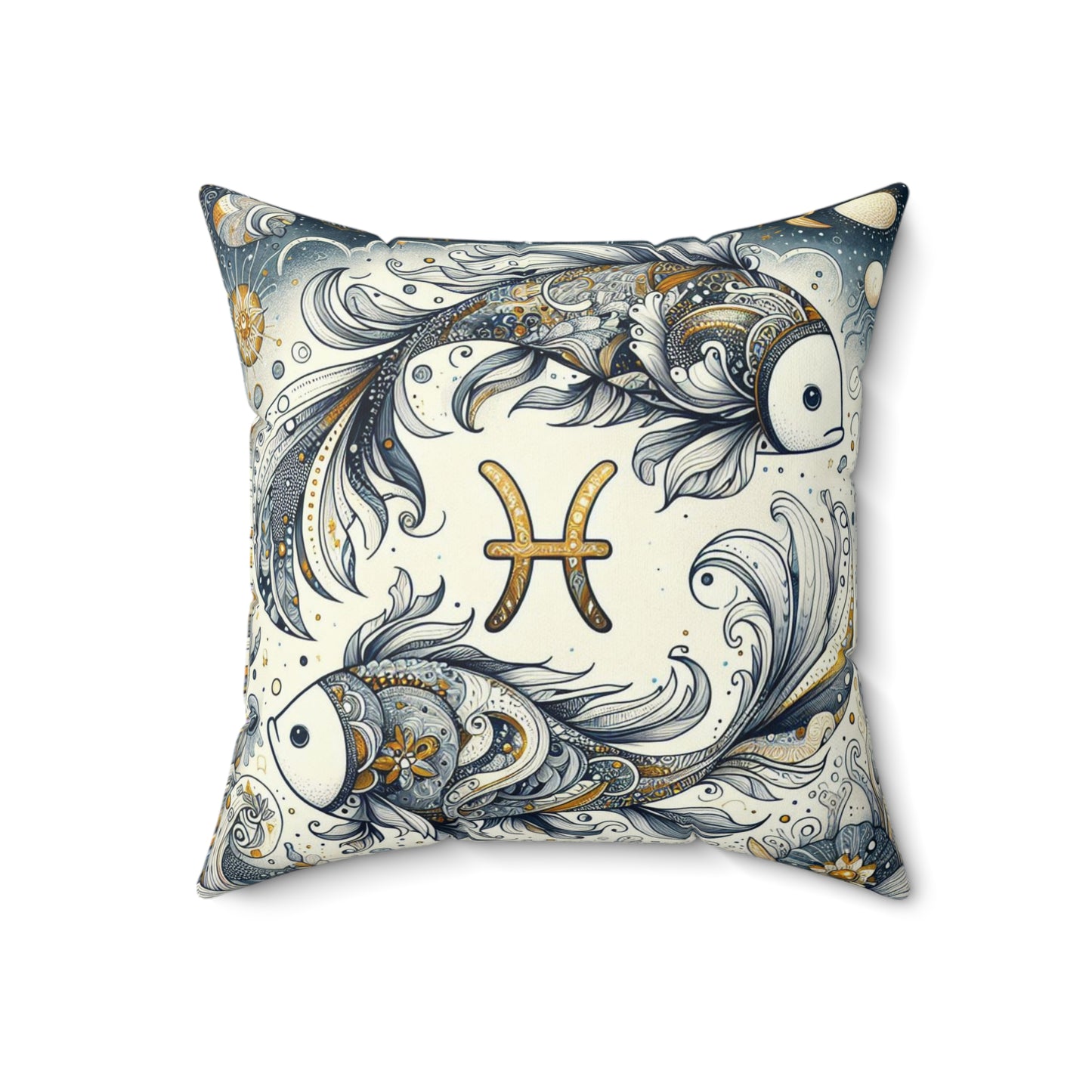 Astrological Artistry - Pisces - Pisces Artistic Symbolism Pillow - 33