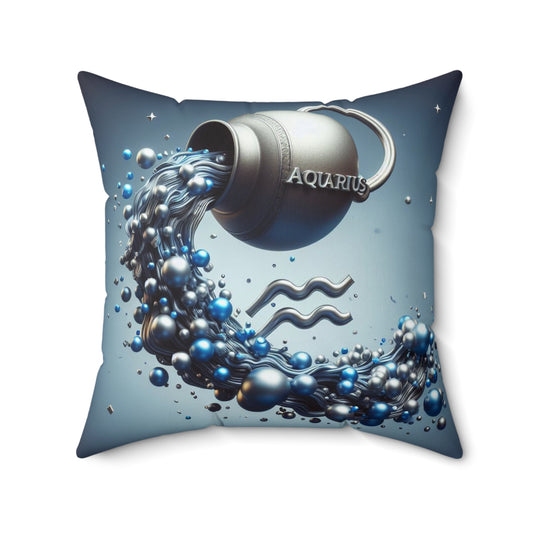 Cosmic Balloon Zodiac - Aquarius - Foil Brilliance Pillow - 0