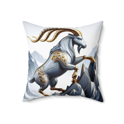 Sculpted Elegance and Blossoms - Capricorn - Capricorn Sculpted Elegance and Blossoms Pillow - 31.2