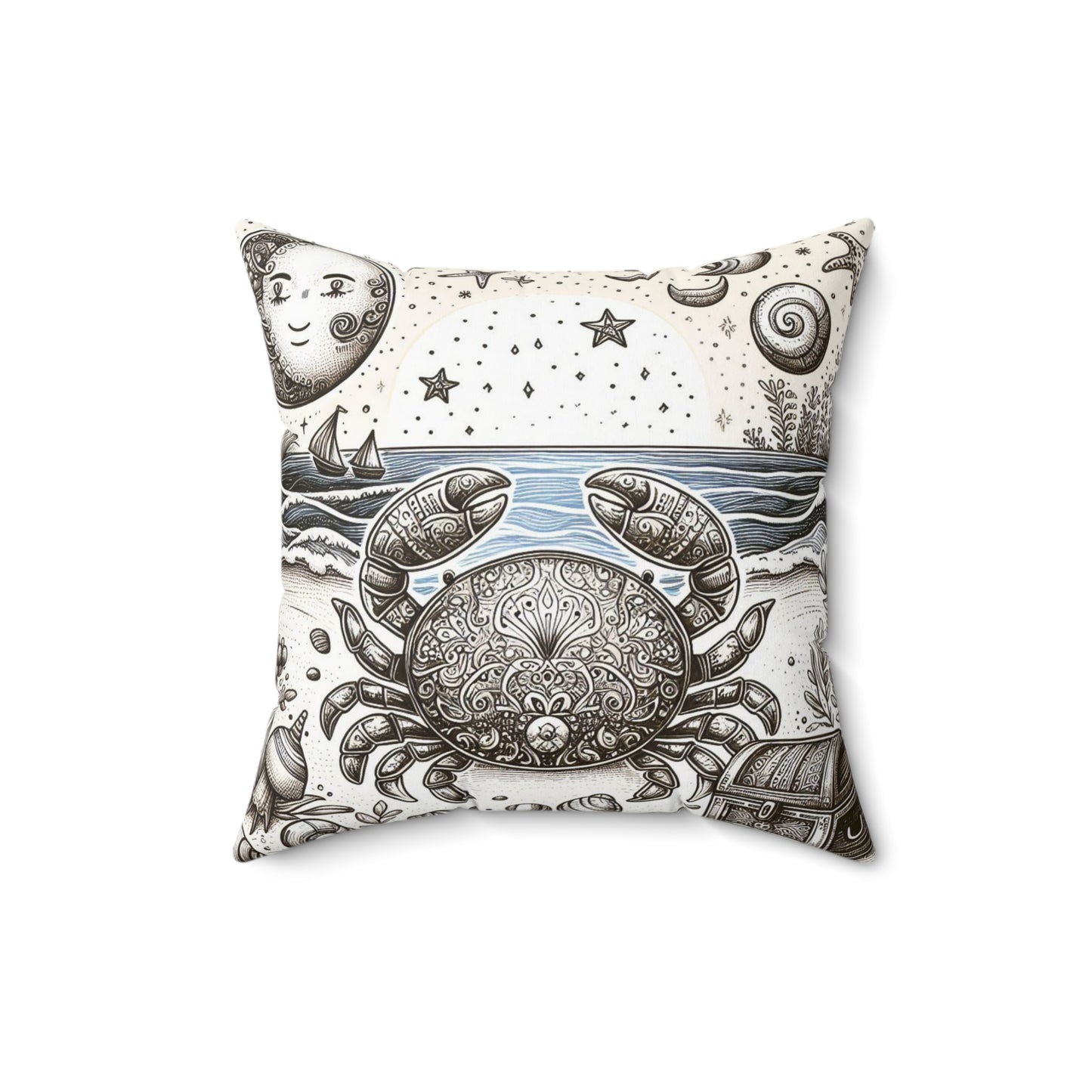 Astrological Artistry - Cancer - Cancer Artistic Symbolism Pillow - 33