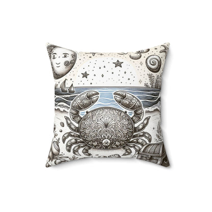 Astrological Artistry - Cancer - Cancer Artistic Symbolism Pillow - 33